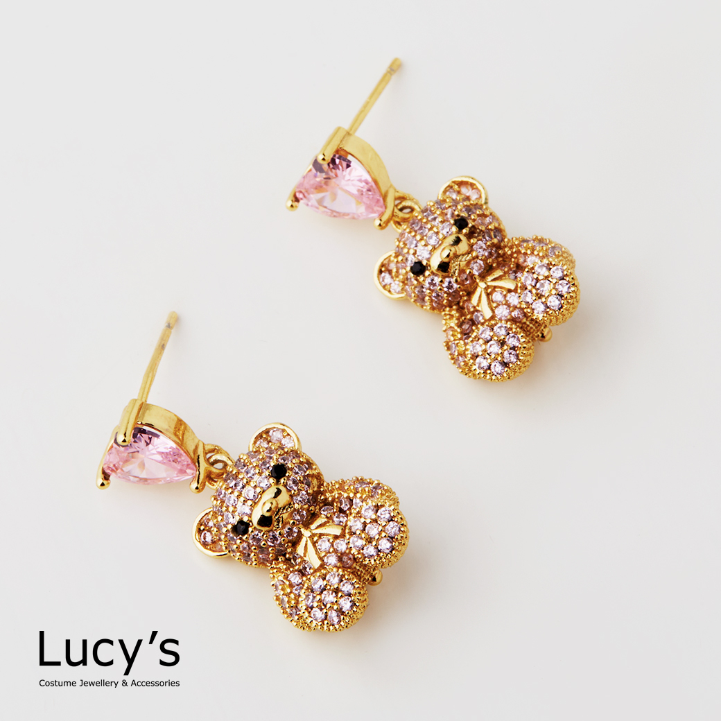 小熊甜心 耳環 (二色) (129968/129275)