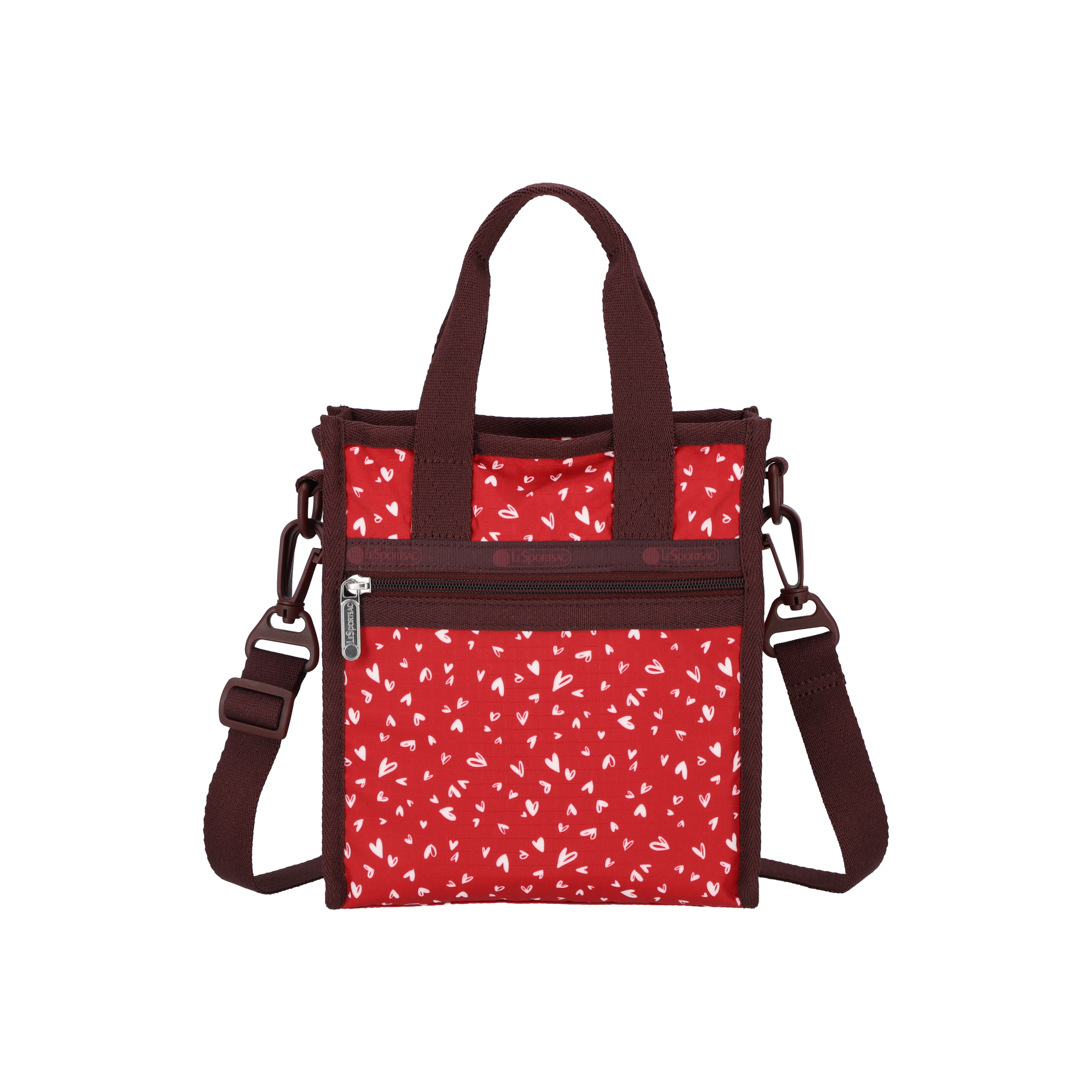 迷你方型手挽/斜揹袋 (RED MINI HEARTS)