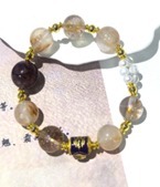 YY2546  羽毛水晶五条经文手串YOK17S306