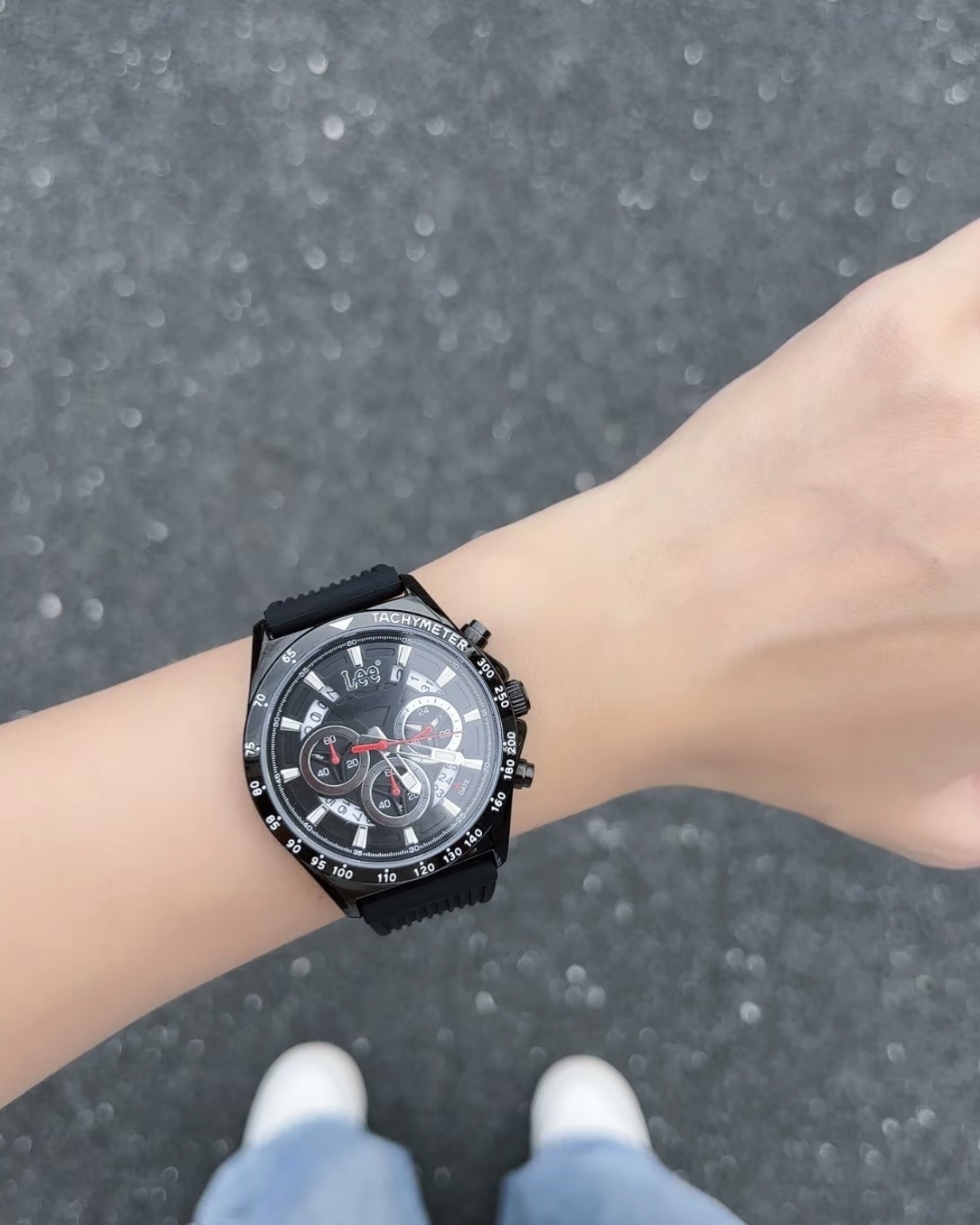 #現貨 LEE 防水 石英機芯 三眼六針 手錶 M516-LEE