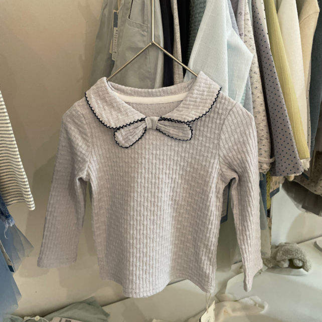 26春 蝴蝶結小翻領上衣