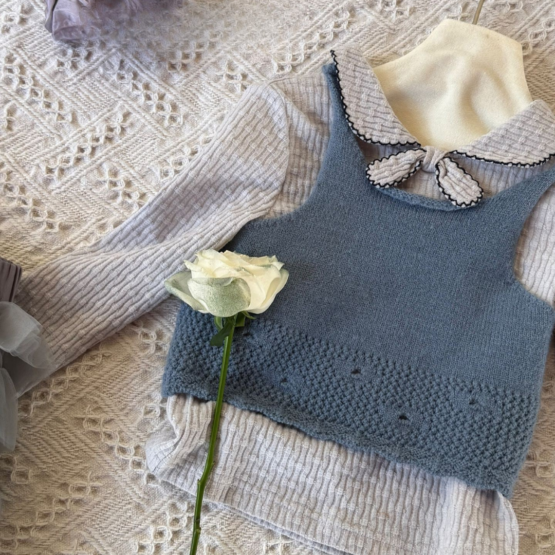 26春 蝴蝶結小翻領上衣