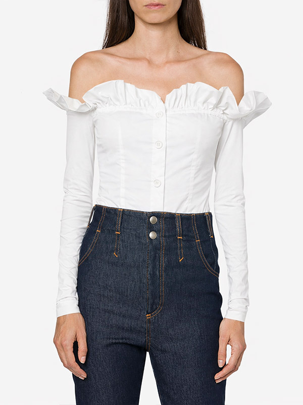 PHILOSOPHY 一字領排釦上衣