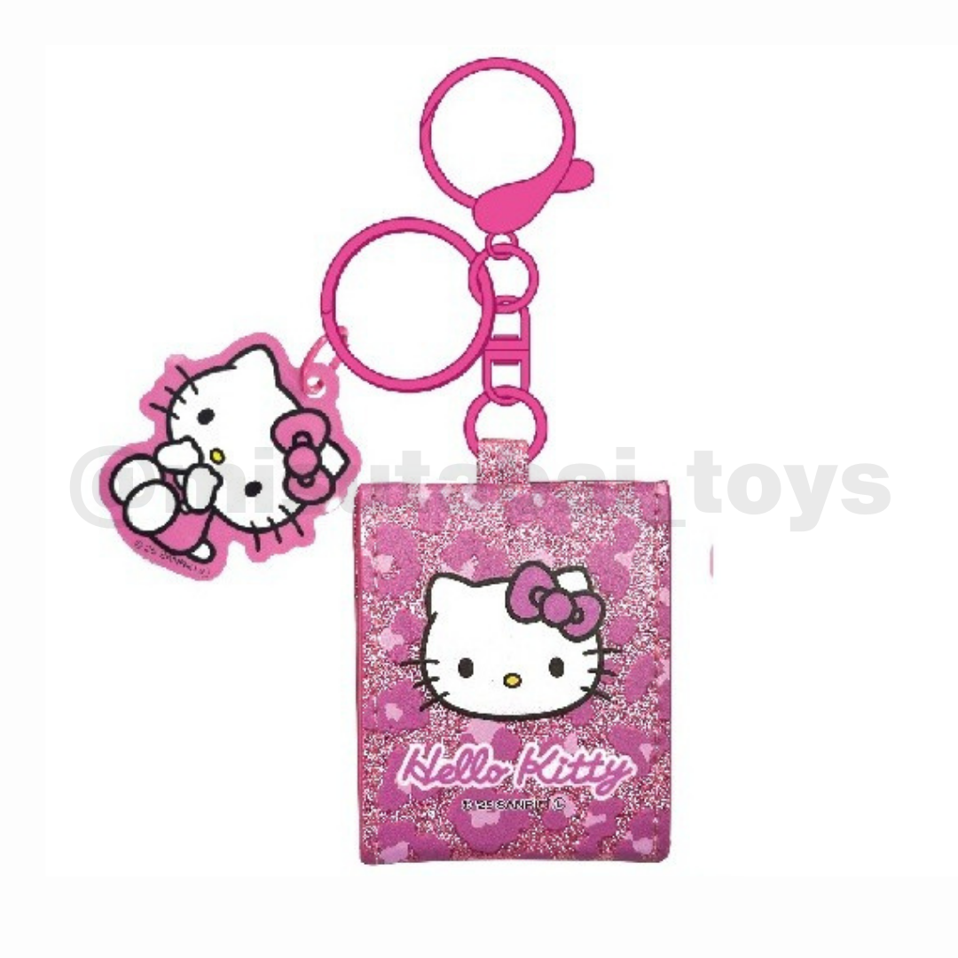 Hello Kitty Gal Series Mini Mirror Charm - Leopard Pattern Pink