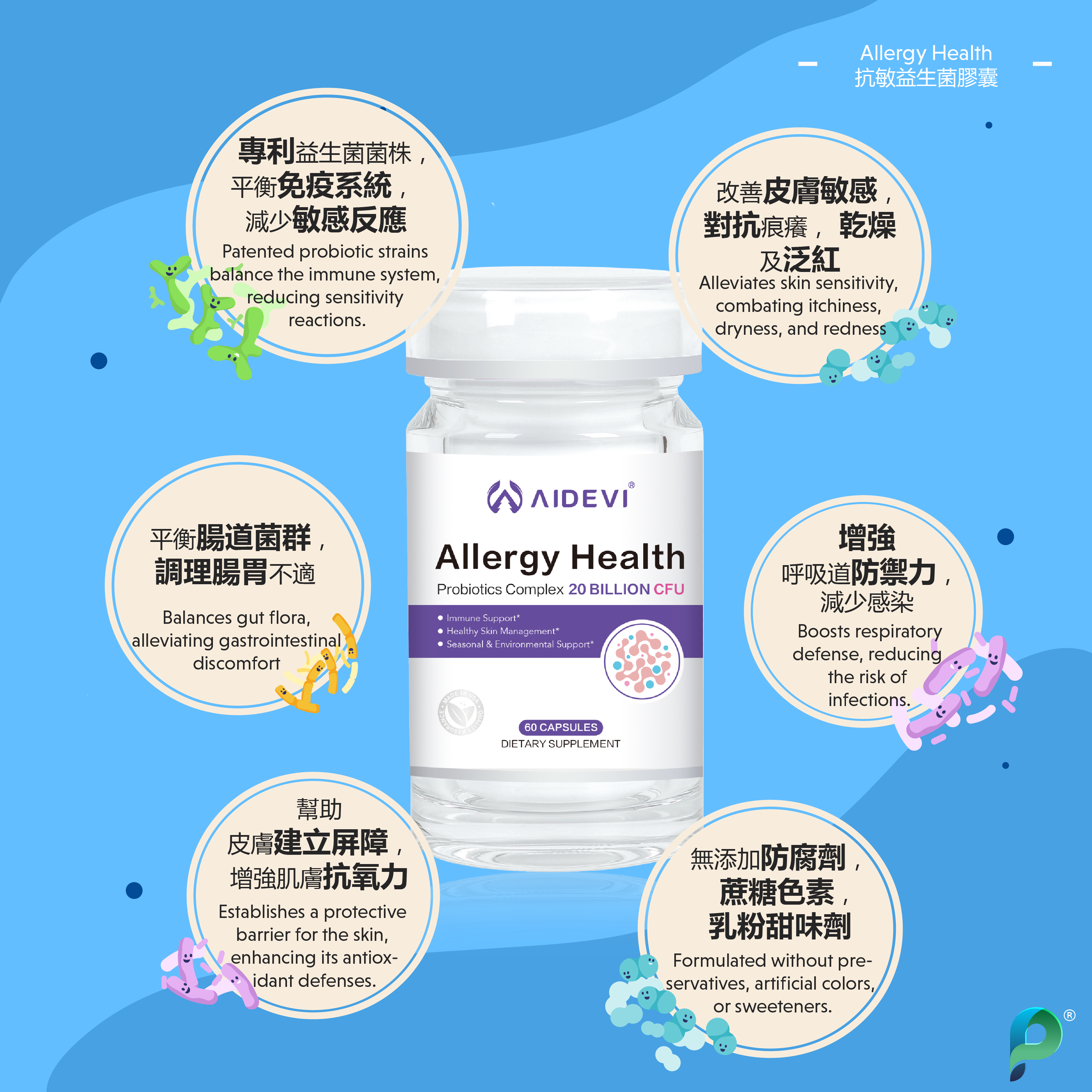 AIDEVI® 抗敏益生菌膠囊