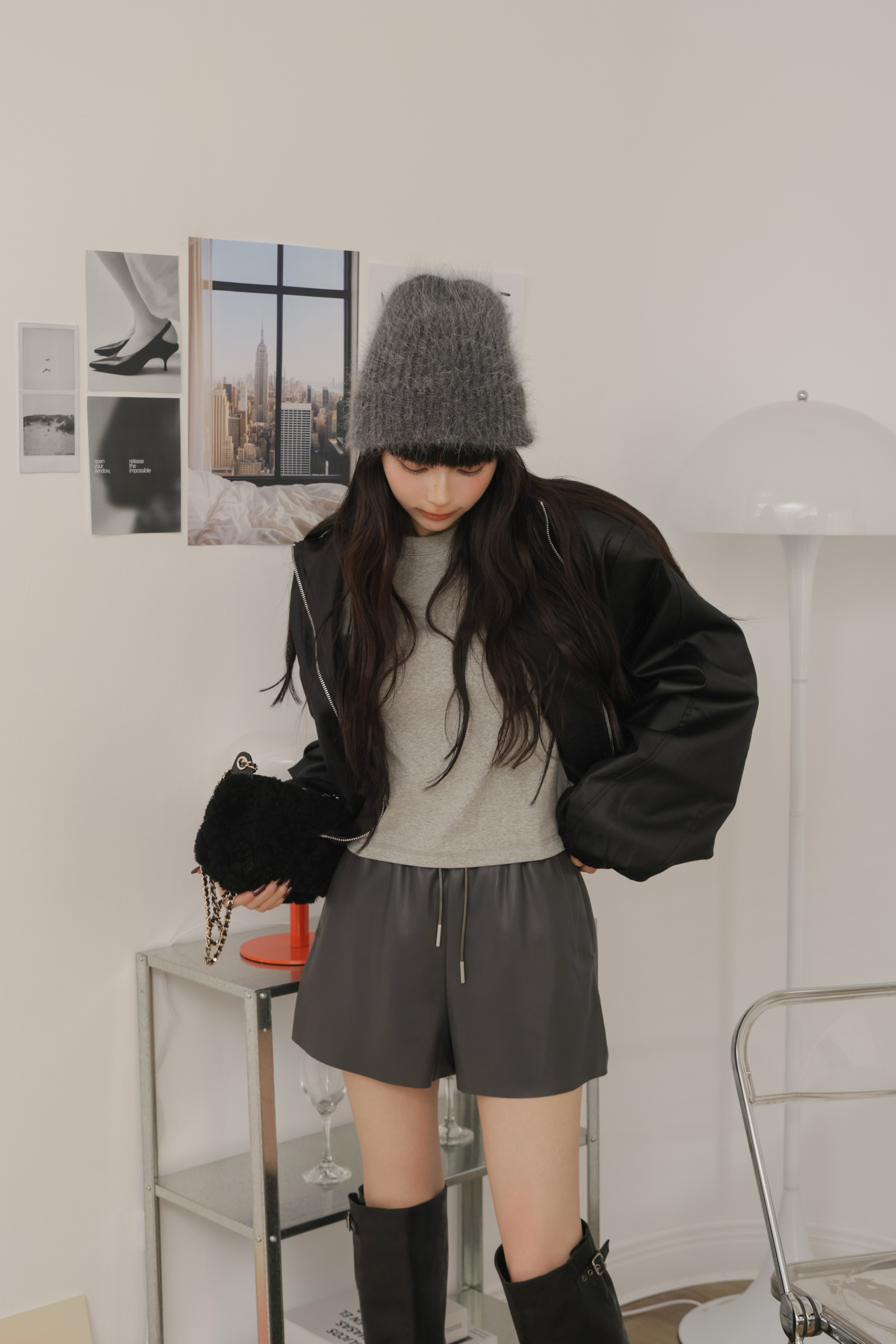 （現貨）A字長腿皮短褲 N28 #Winnie清單