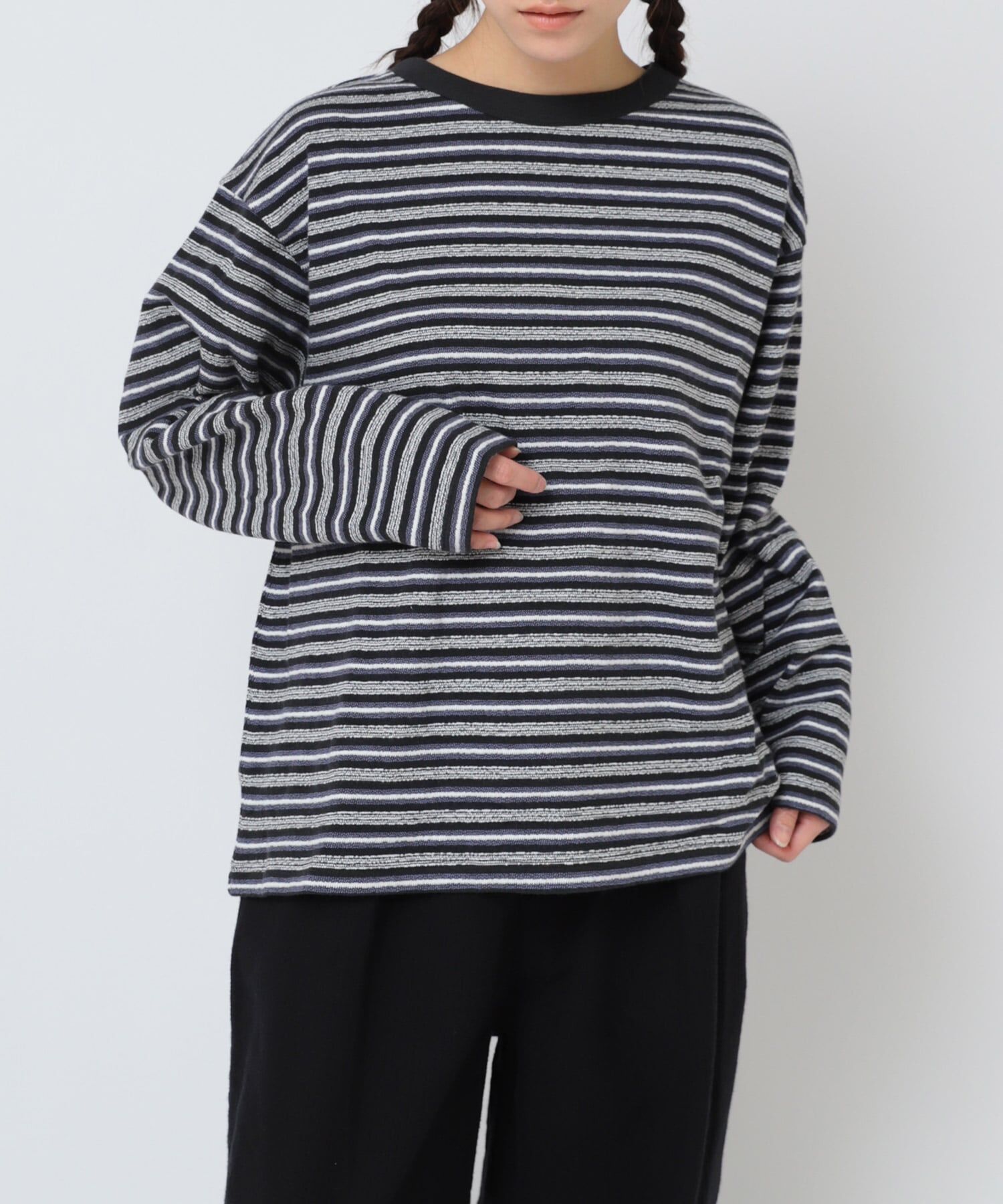 黑白灰條紋上衣