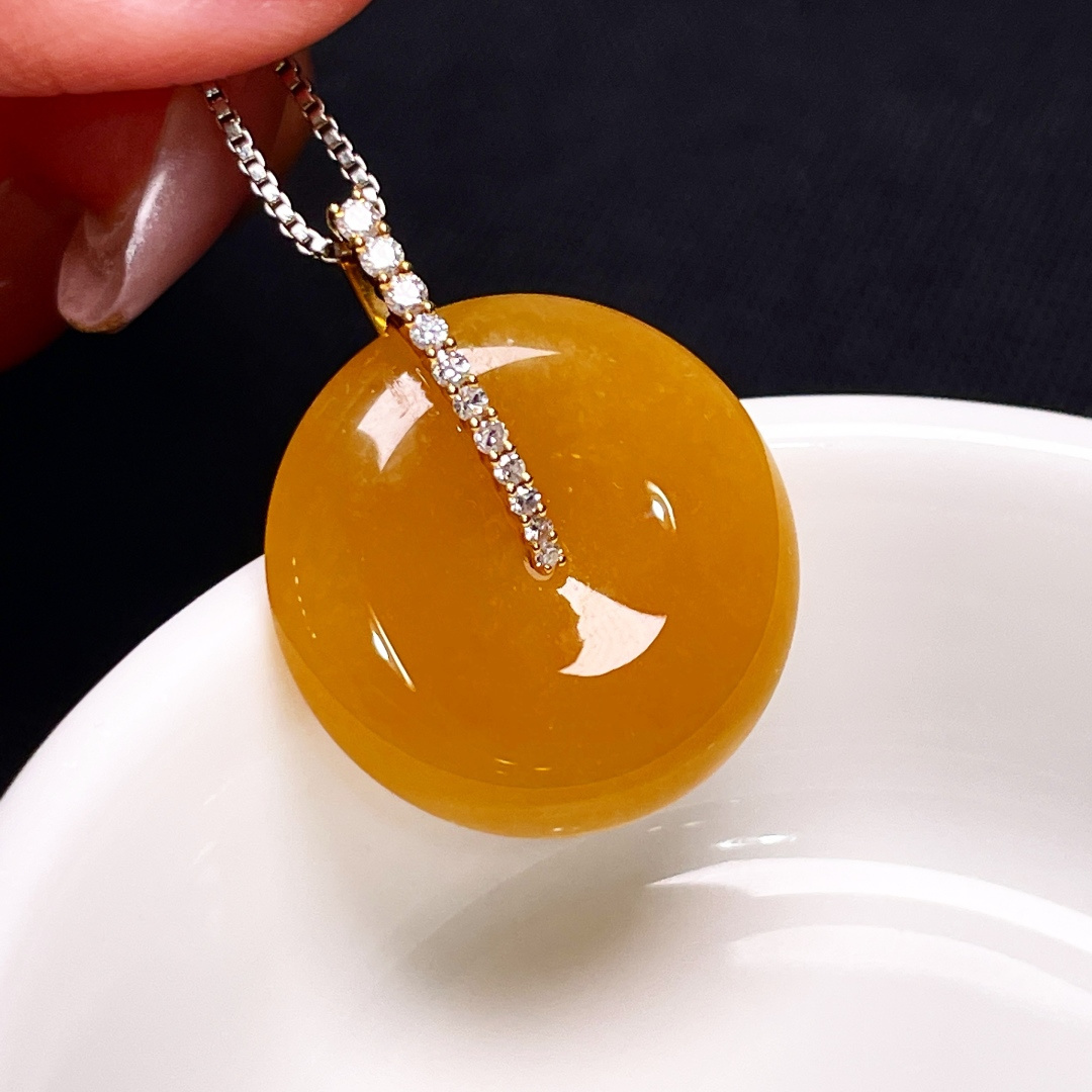 122440 翡翠平安扣吊墜 (19.5mm直徑)