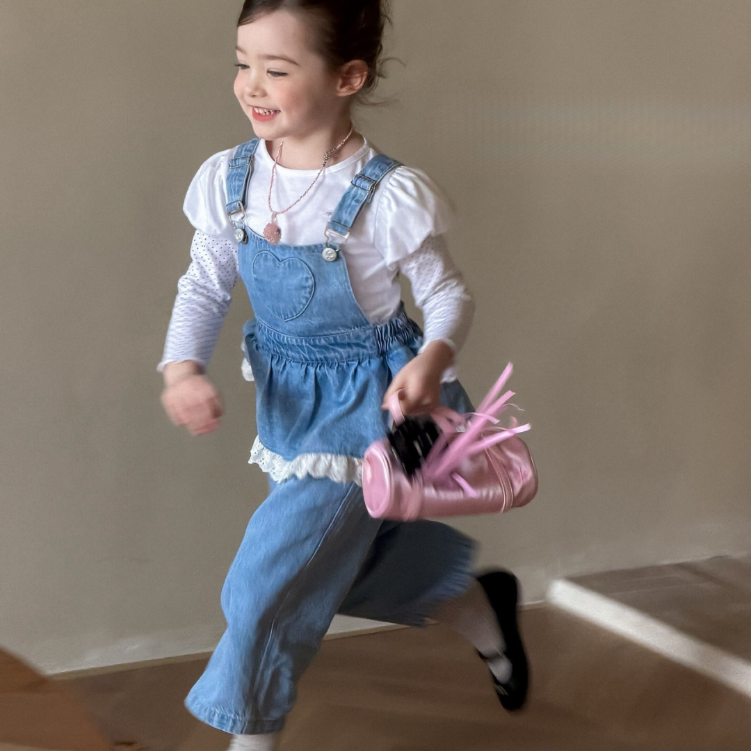 26春 蕾絲牛仔連身褲