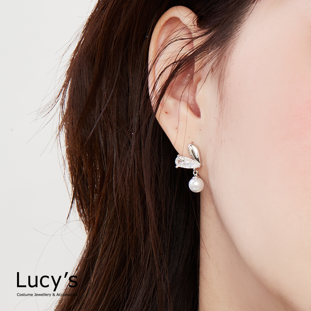 珍珠心光 耳環 (三色) (128697/128698/128699)