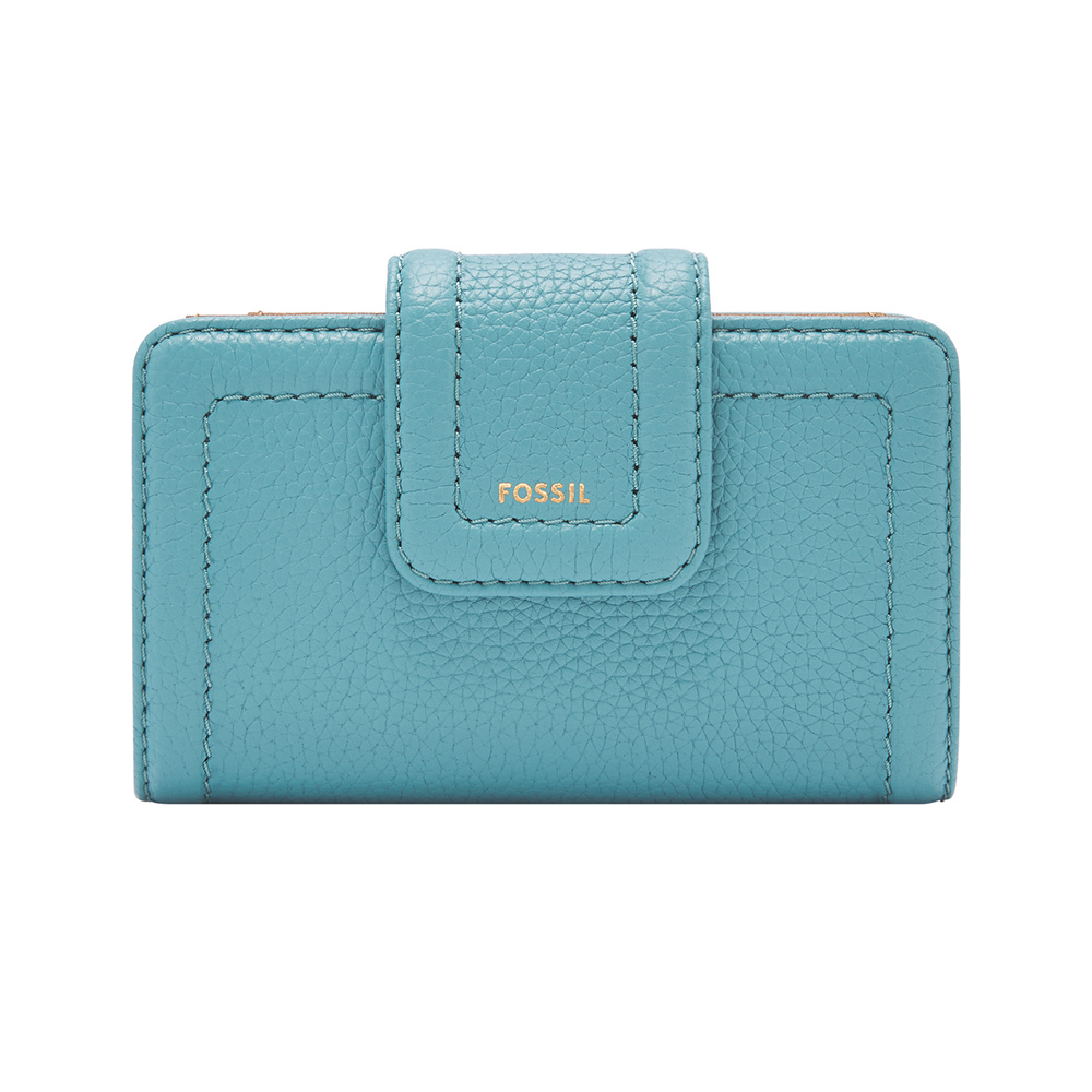 Madison 真皮扣式短夾-藍色 SWL2901424