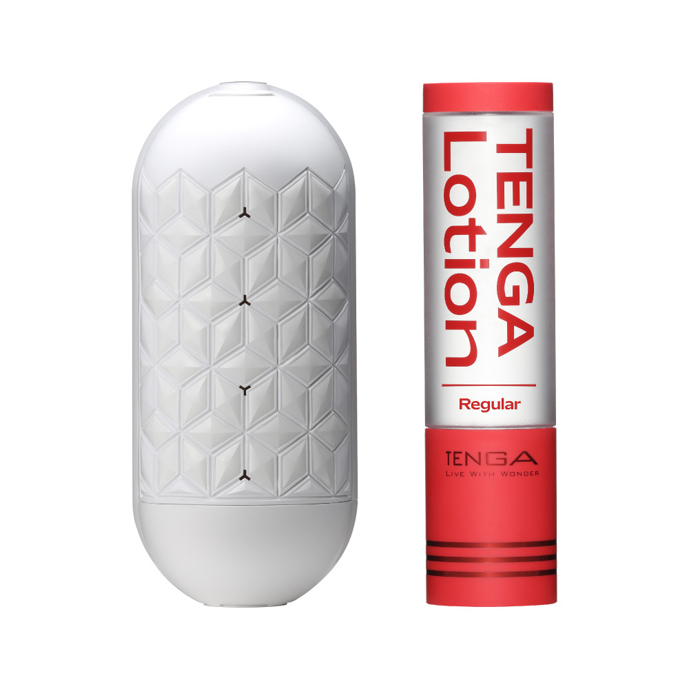 【官網限定】FLIP FLEXY 彈力對開杯+ TENGA LOTION [標準紅] 套組