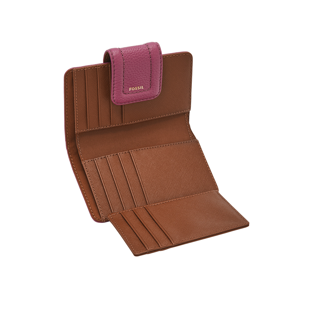 Madison 真皮扣式短夾-粉色 SWL2901663