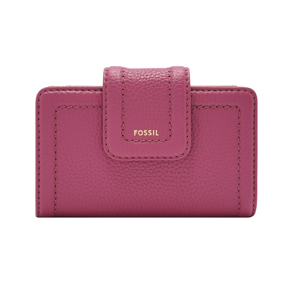 Madison 真皮扣式短夾-粉色 SWL2901663