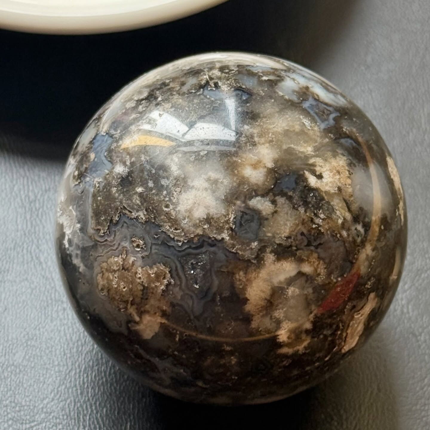 [原石] 星空水草瑪瑙 水晶球