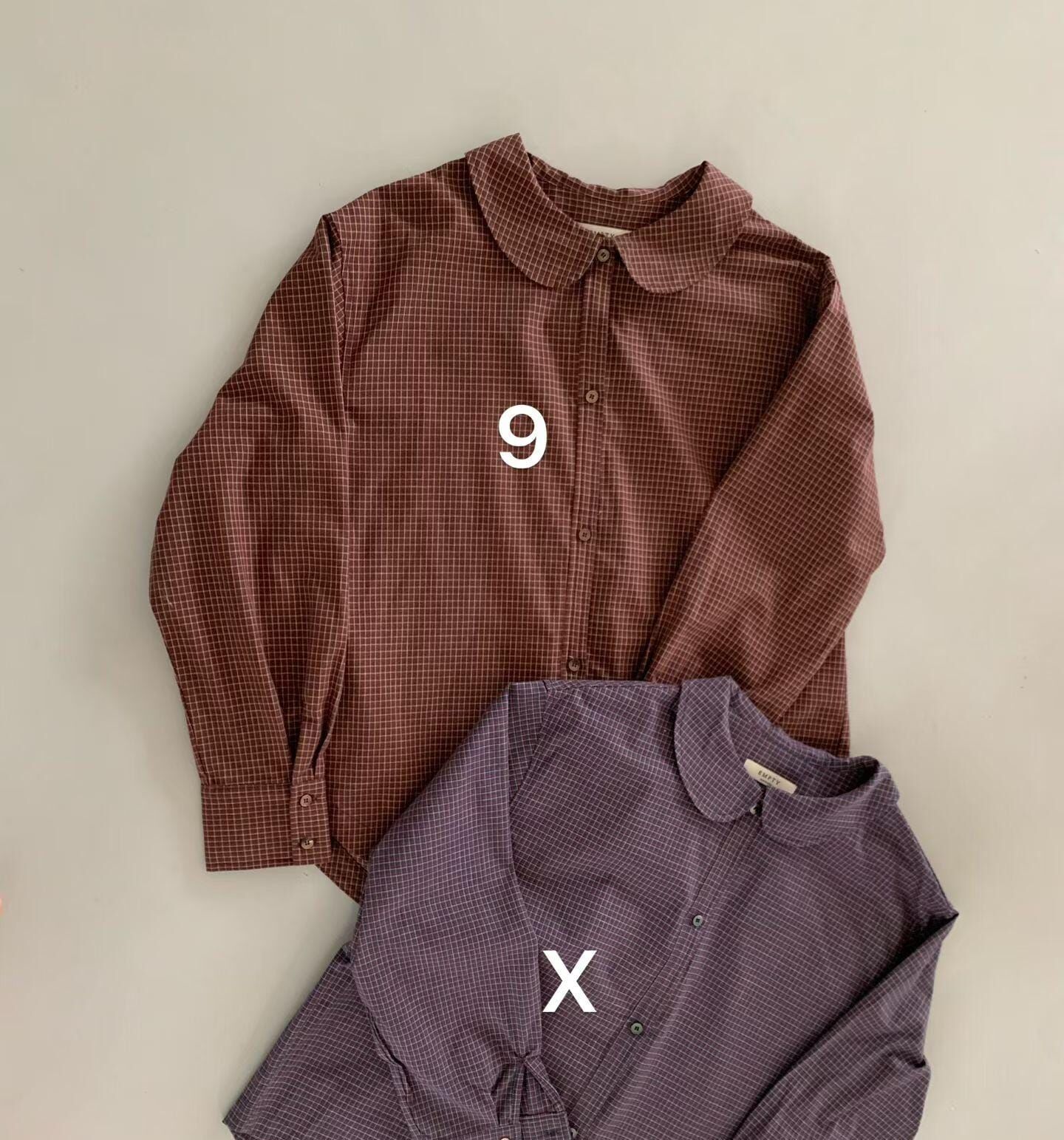 EP5421 圓翻領格紋襯衫 *特價* (優惠碼同充值購物金不適用)