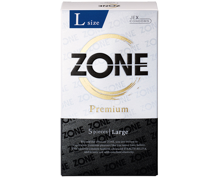 日本JEX ZONE Premium L 大碼乳膠安全套（5片裝）三盒裝