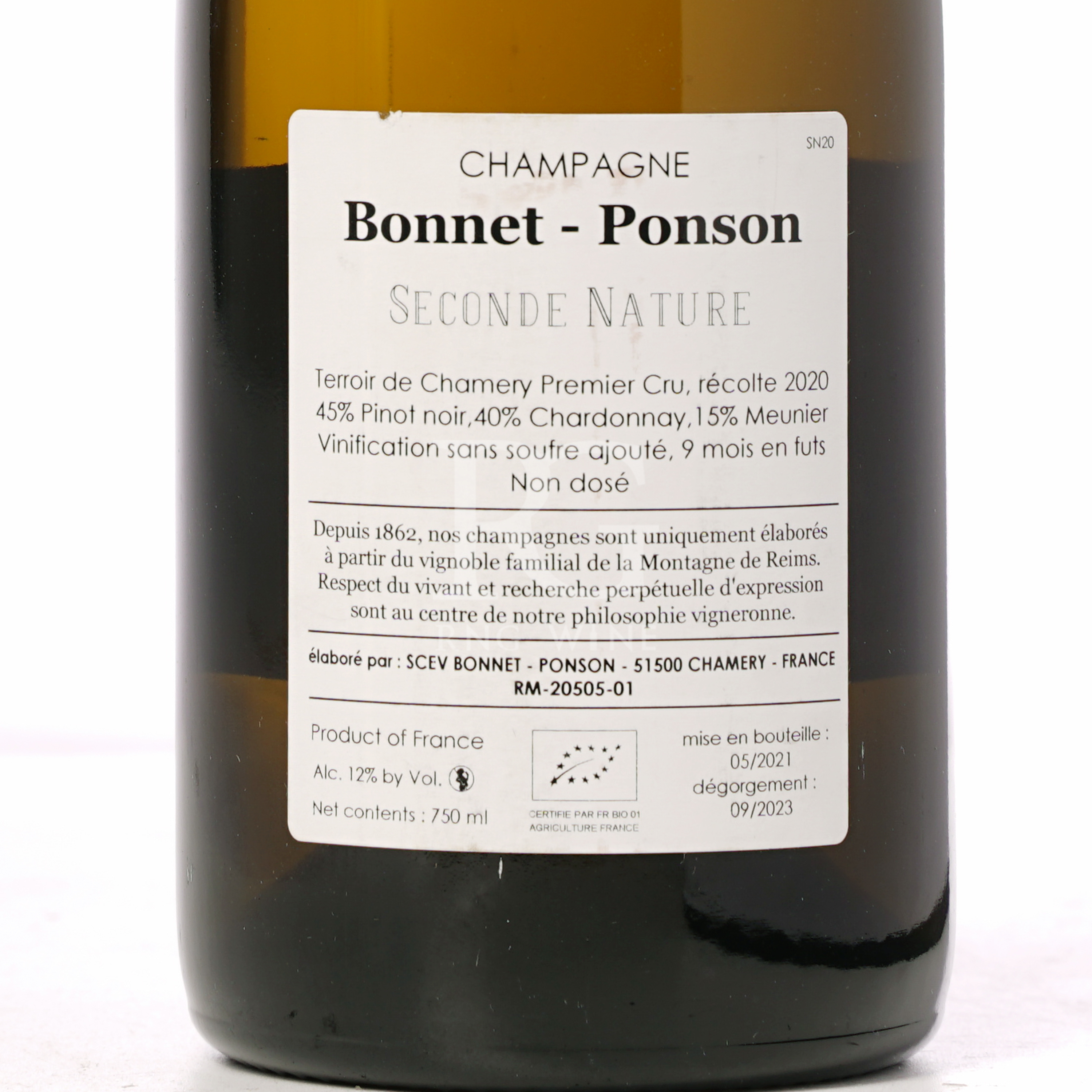 Bonnet Ponson Seconde Nature 1er Cru Brut Nature