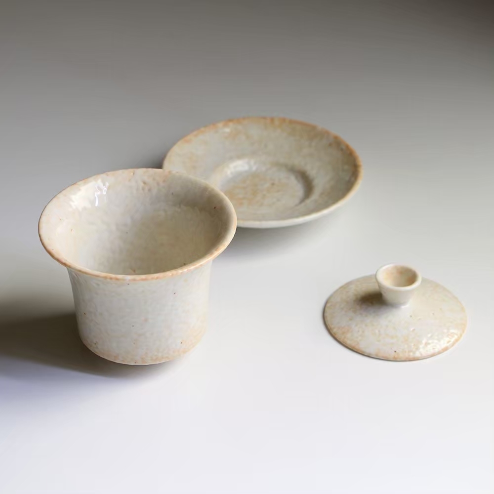 慢火志野手作蓋碗