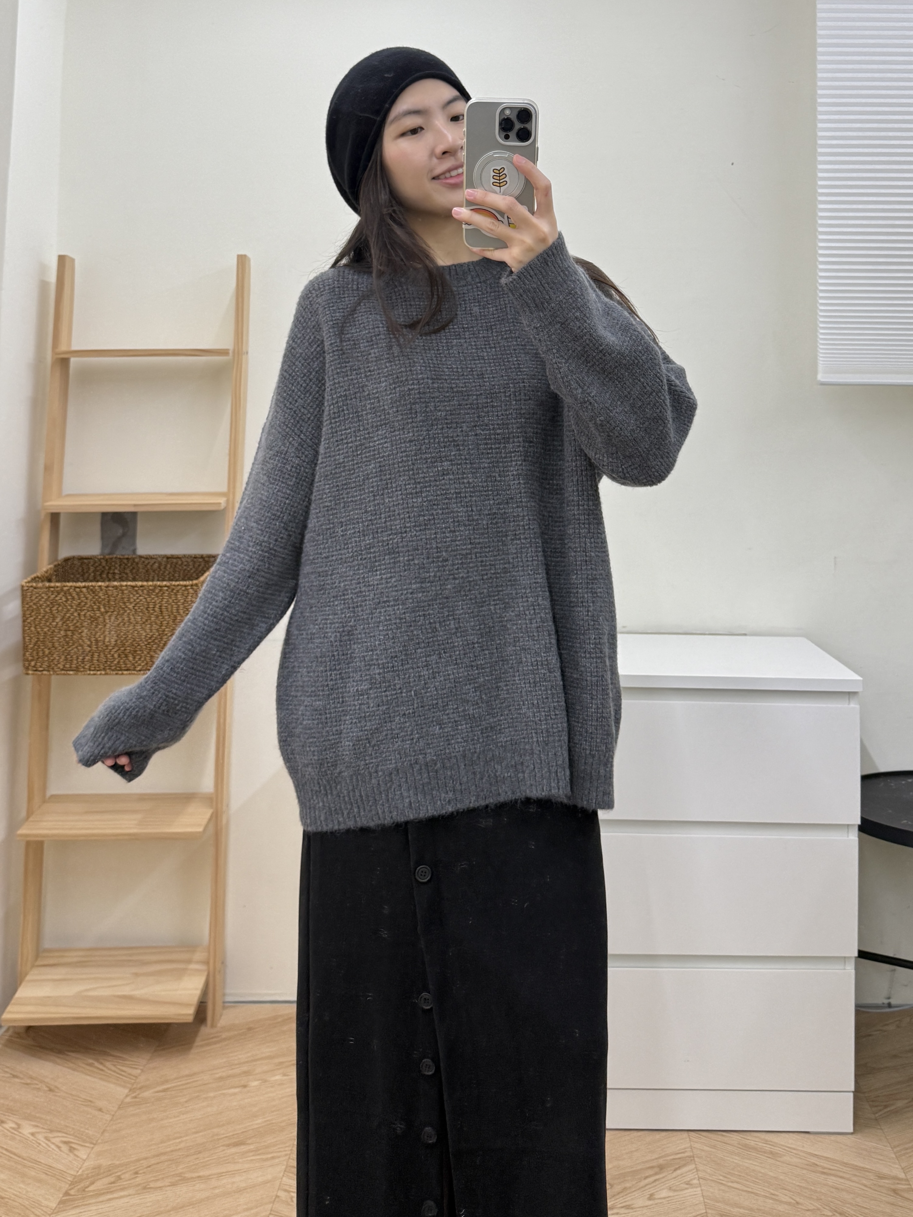 華夫格男友風毛衣