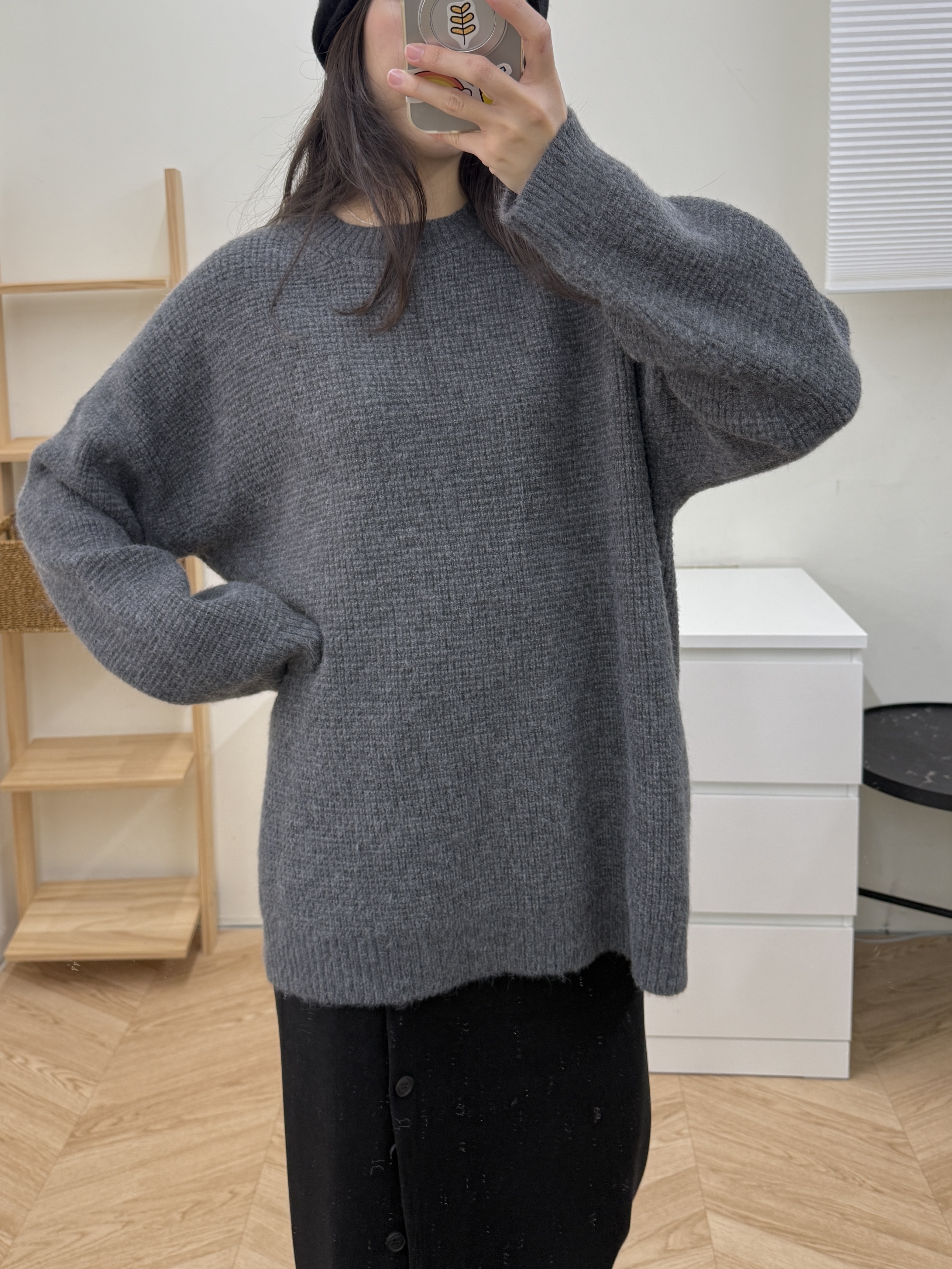 華夫格男友風毛衣