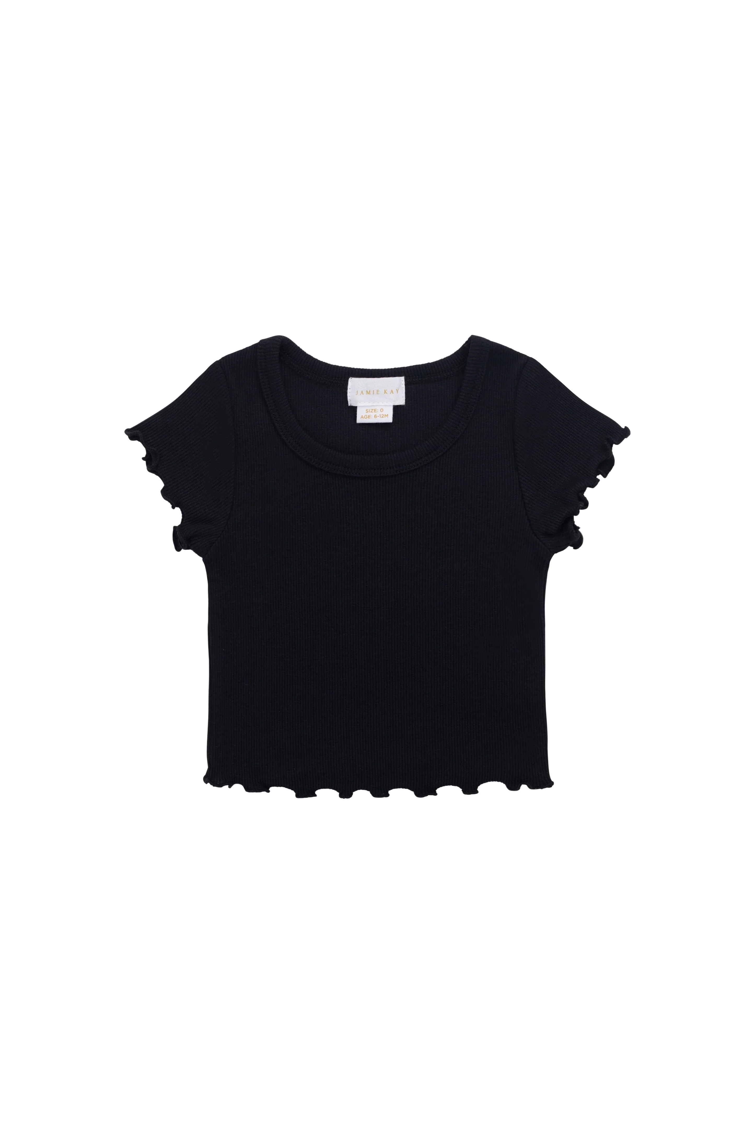 【預購】JAMIE KAY - Organic Cotton Fine Rib Ines Top（Ebony）