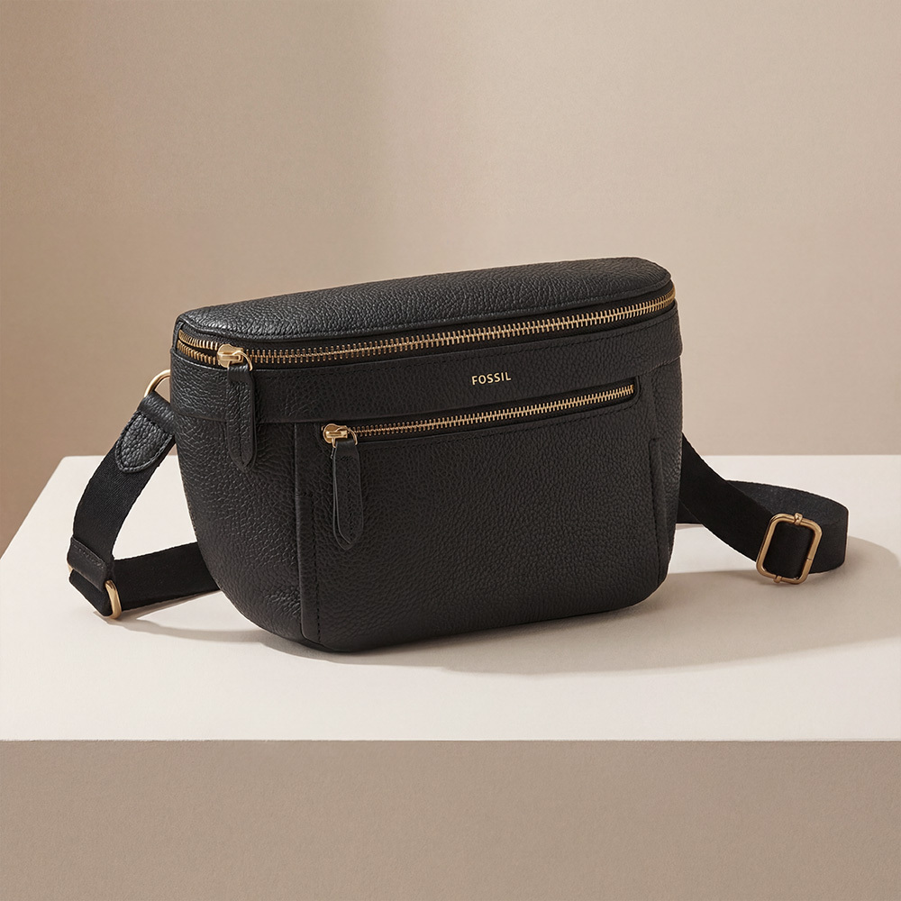 Tatum 真皮斜背包-黑色 SHB3266001