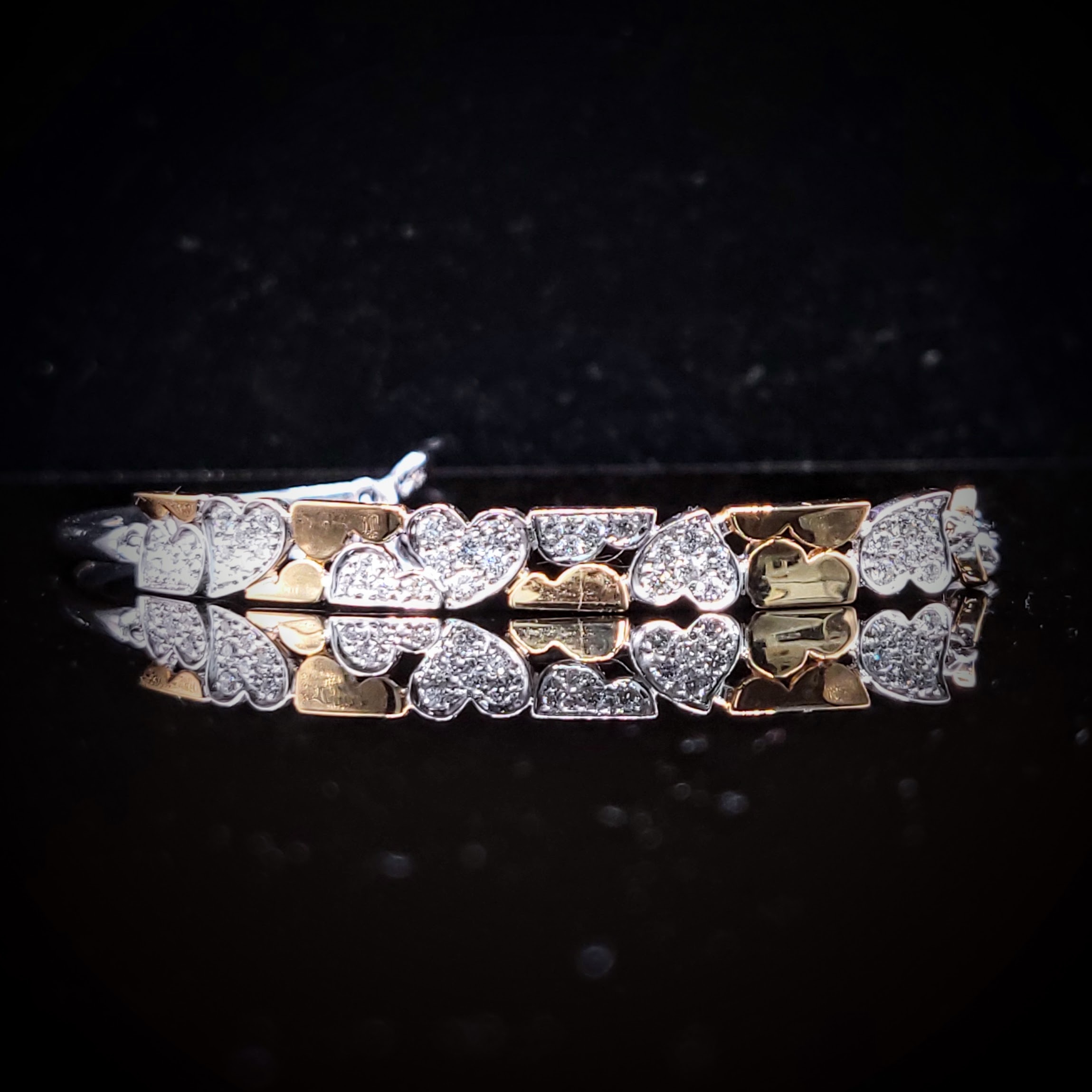 全新18K金61份鑽石軟鍊厄