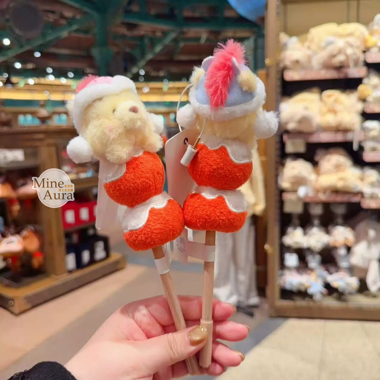 2026 新春 小熊維尼和朋友們系列 絨毛 糖葫蘆造型 圓珠筆 -上海迪士尼樂園