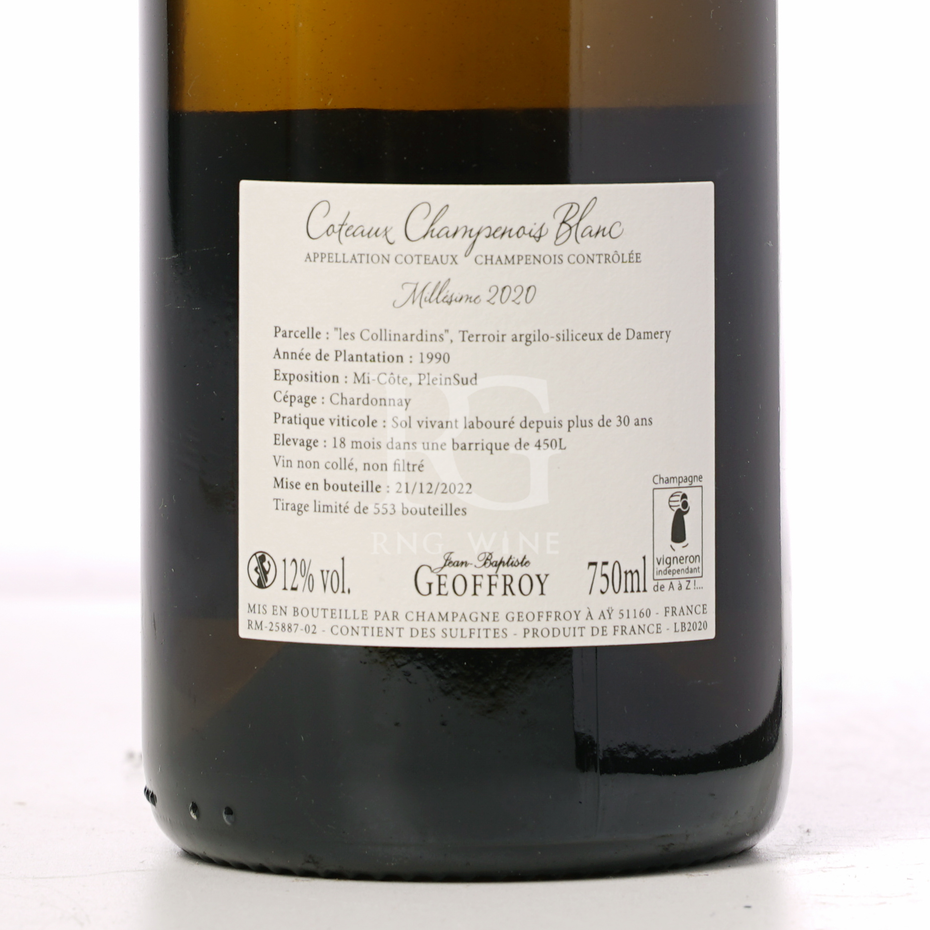 Geoffroy Coteaux Champenois Blanc Les Collinardins 2020