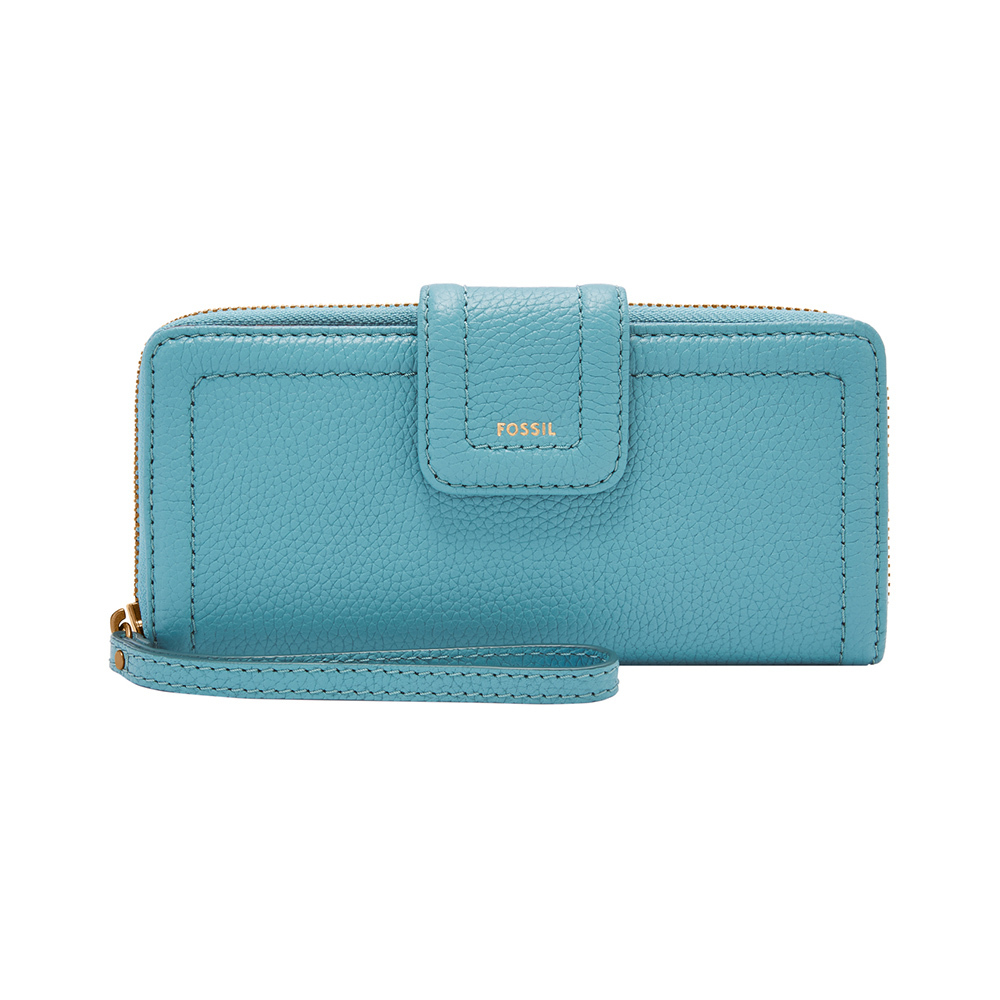 Madison 真皮扣式長夾-藍色 SWL2903424