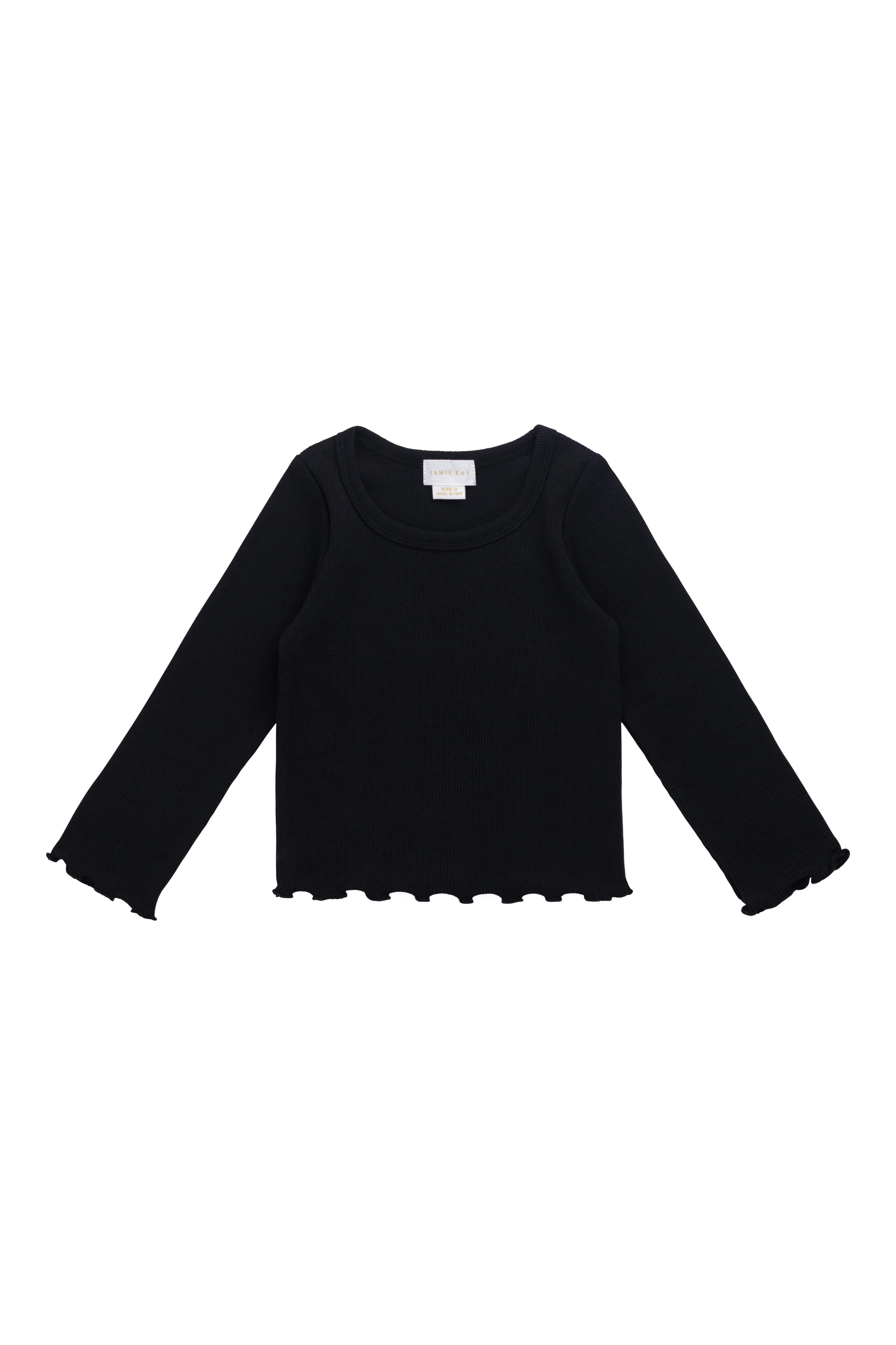 【預購】JAMIE KAY - Organic Cotton Fine Rib Agathe Top（Ebony）
