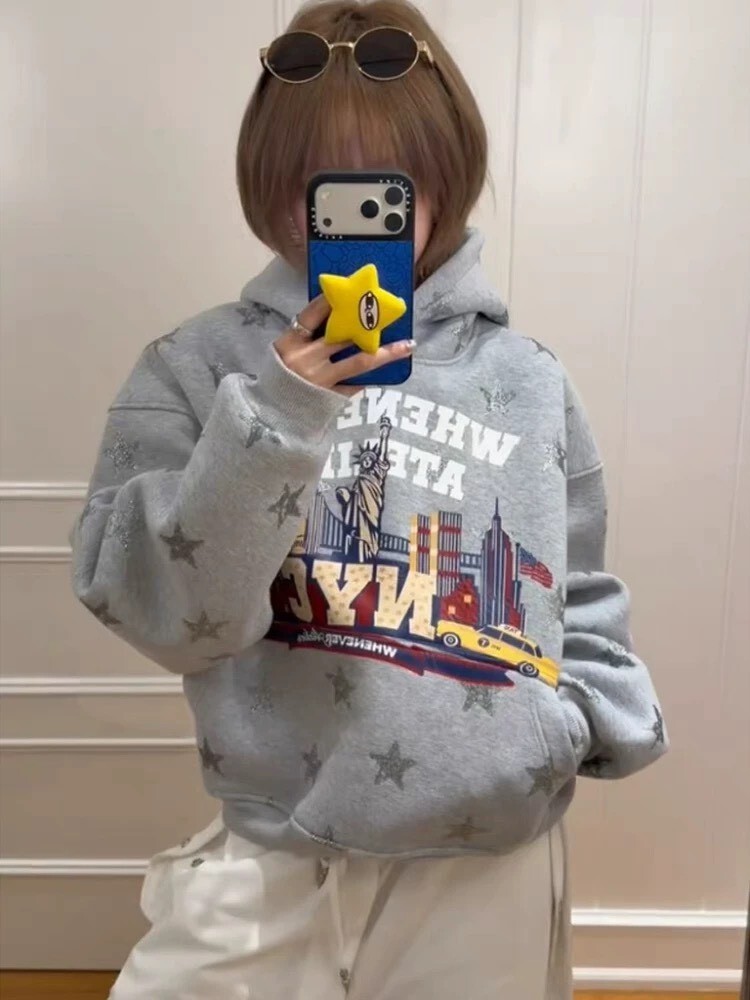 自由女神短版帽T