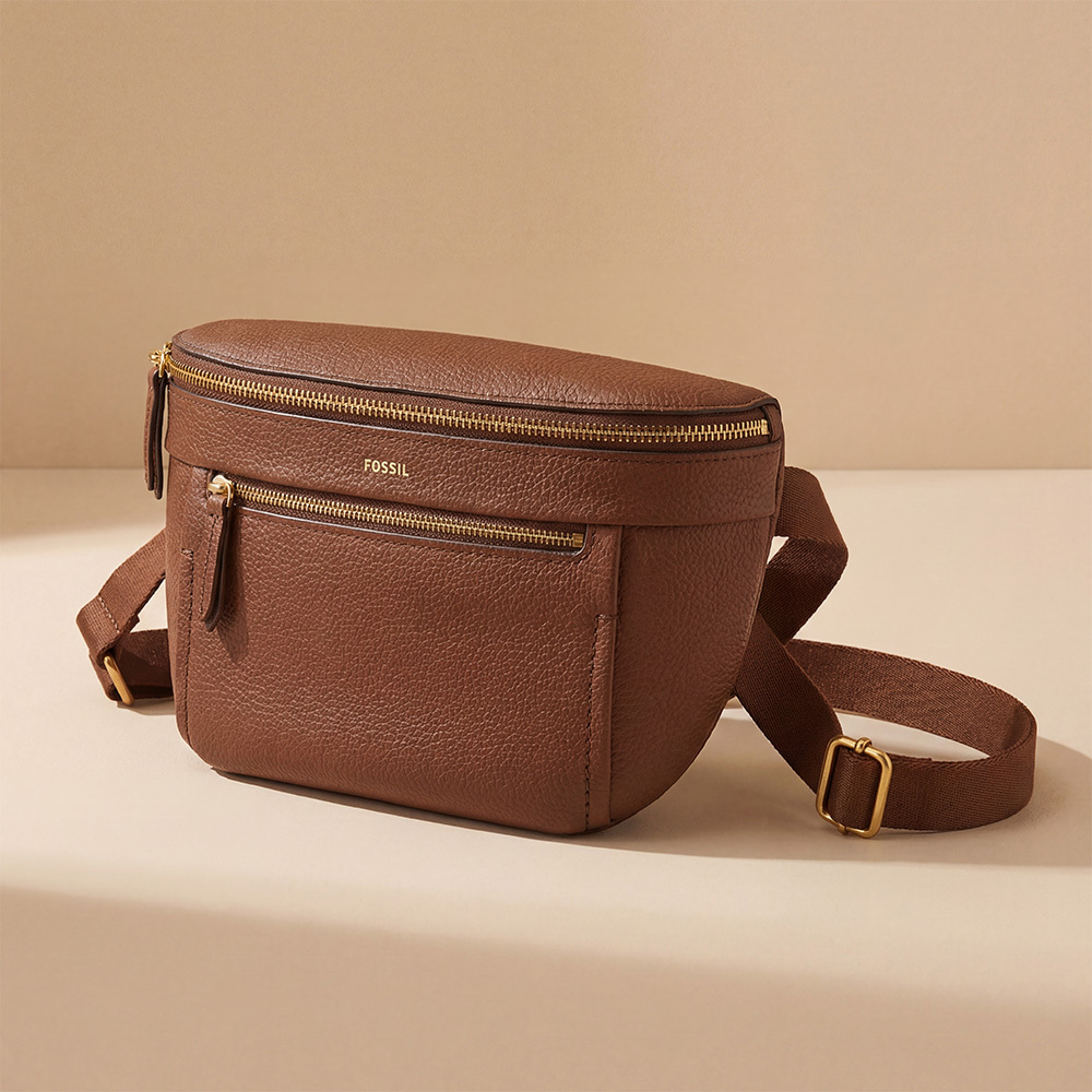 Tatum 真皮斜背包-咖啡色 SHB3266210