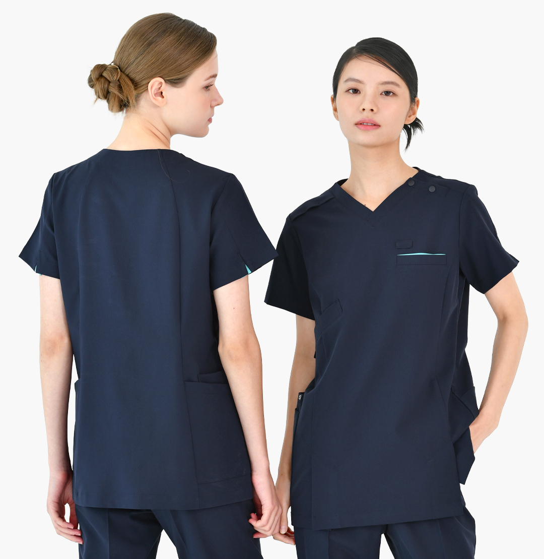 250201AA WEAVER輕量中長版刷手服 深海藍