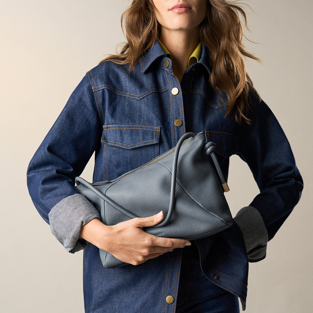 Willa 真皮肩背包-藍色 ZB11119450