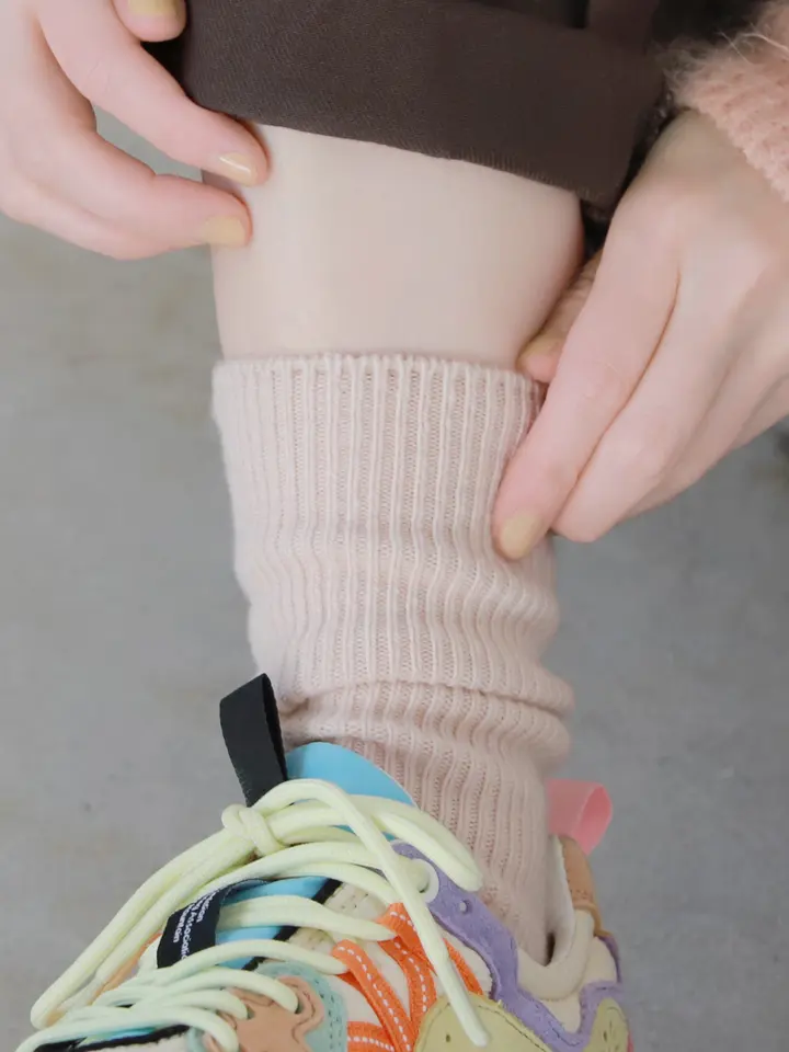 [現貨優惠] 靴下屋 羊毛 1×1 羅紋針織襪 27摩卡米