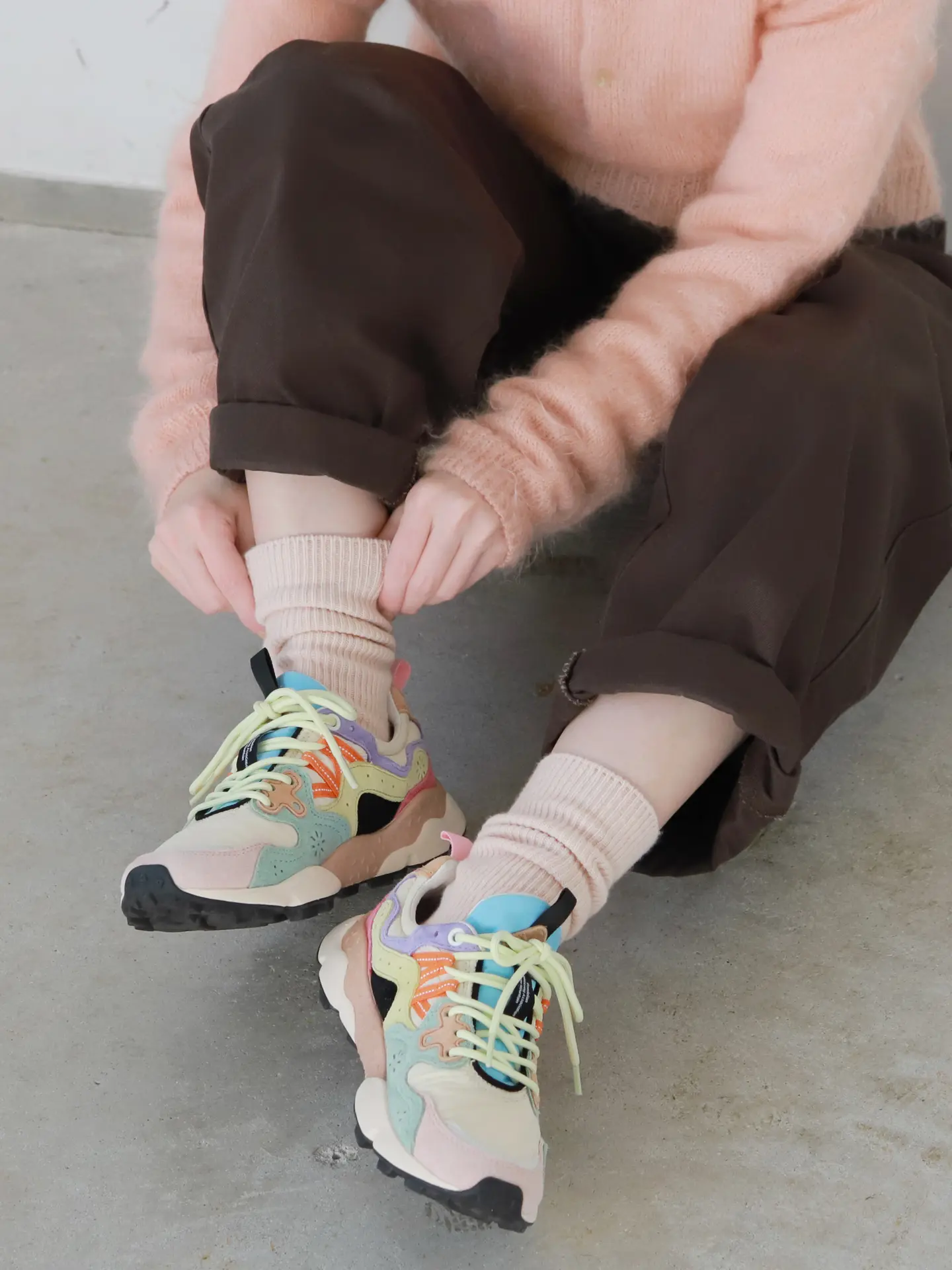 [現貨優惠] 靴下屋 羊毛 1×1 羅紋針織襪 27摩卡米