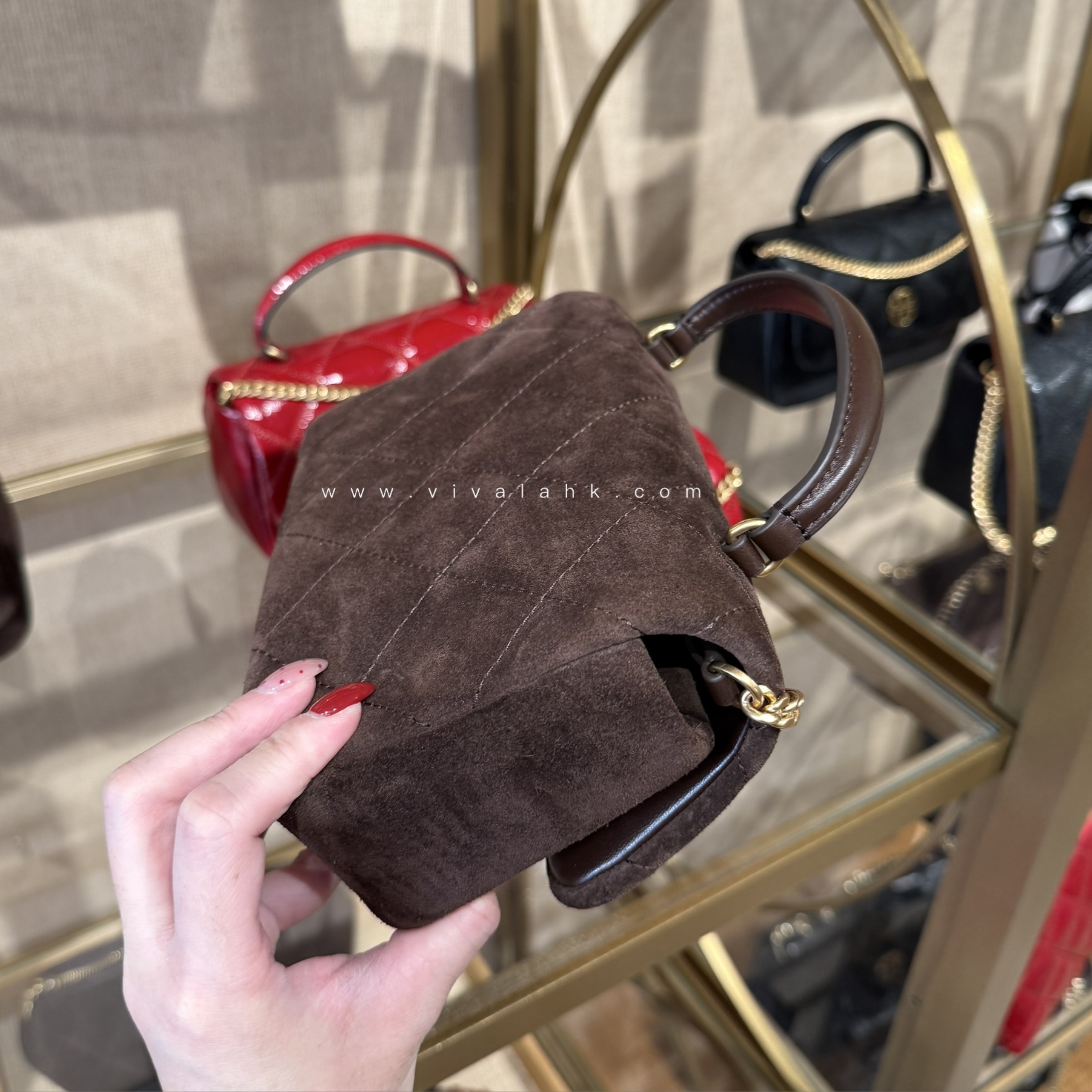 Tory Burch - Willa 手提+斜孭多用袋 (Mini) (麂皮) (170056)