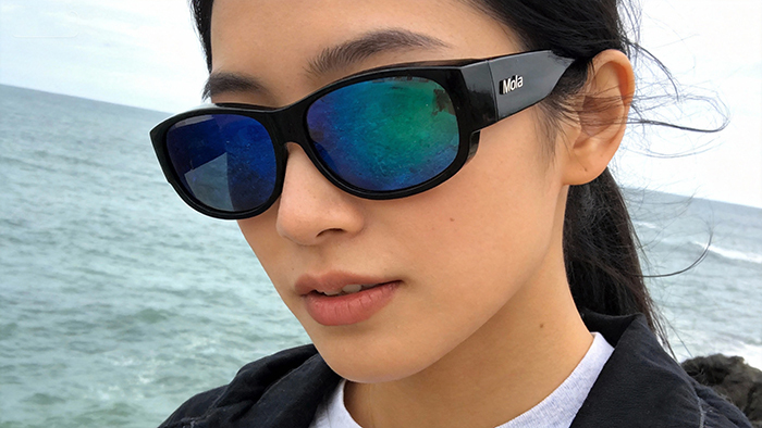 全包覆神鏡】MOLA 摩拉 3620Wbrg 灰鍍綠偏光太陽眼鏡 | 防風護眼 駕駛首選