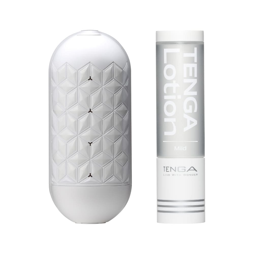 【官網限定】FLIP FLEXY 彈力對開杯+ TENGA LOTION [溫和白] 套組