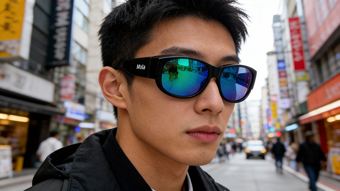 全包覆神鏡 MOLA 摩拉 3620Wbrg UV400 灰鍍綠偏光太陽眼鏡 | 防風護眼 駕駛首選