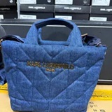 [S] KARL LAGERFELD WSHD DENIM LH5AG4CX-WDN VOYAGE MEDIUM TOTE, 196788146518 (SKL1453)