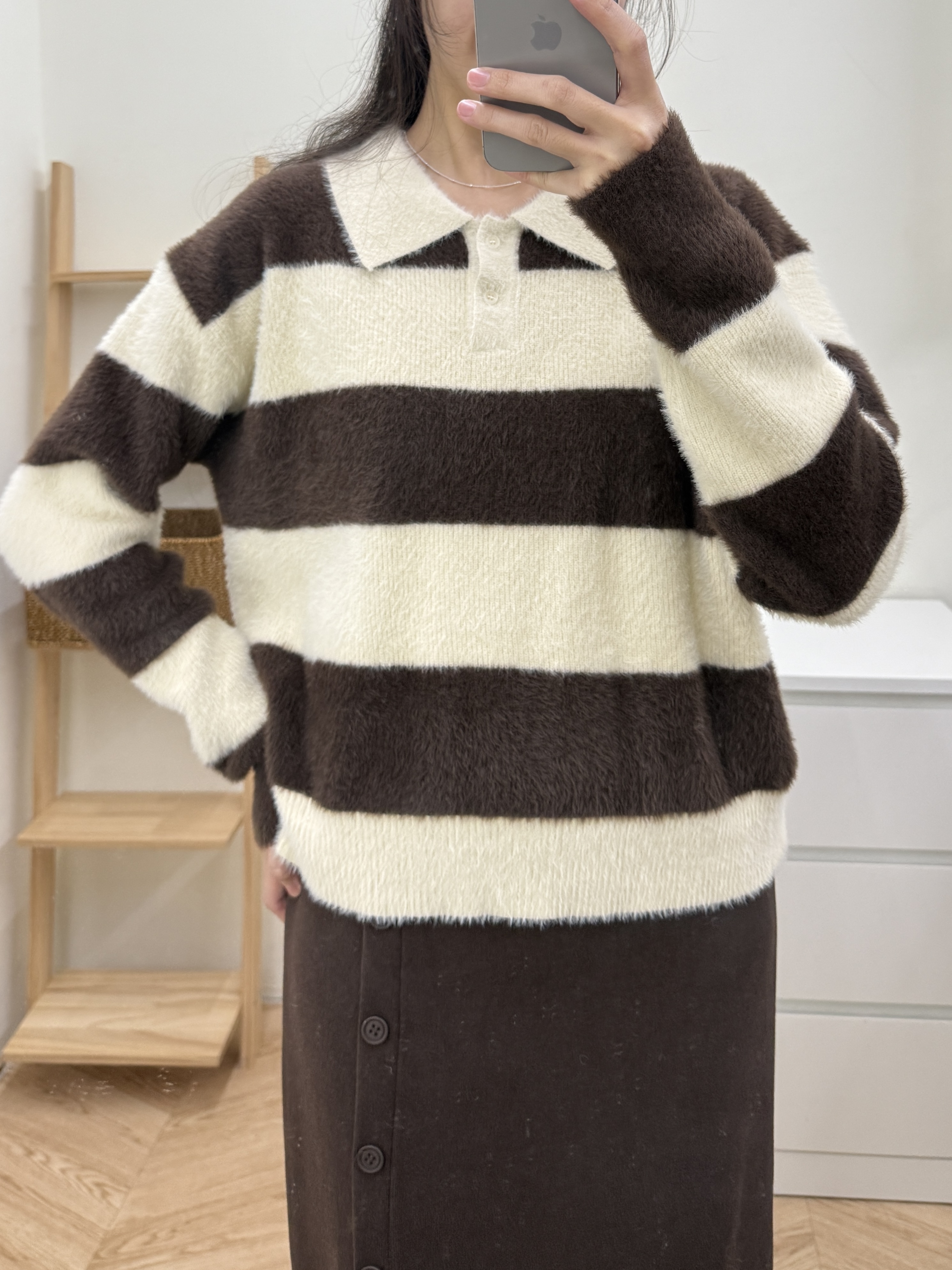 水貂毛polo毛衣*2色