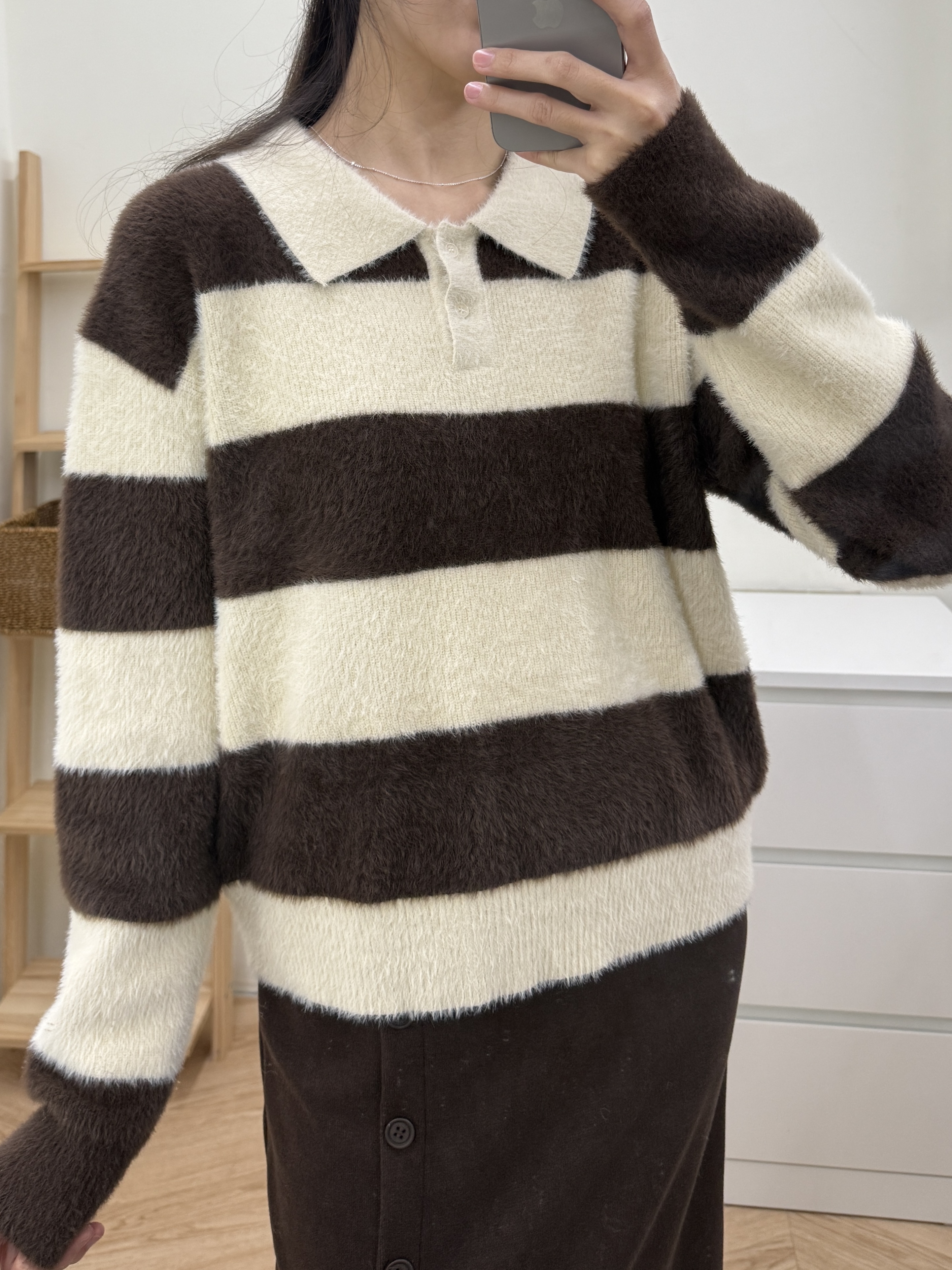 水貂毛polo毛衣*2色