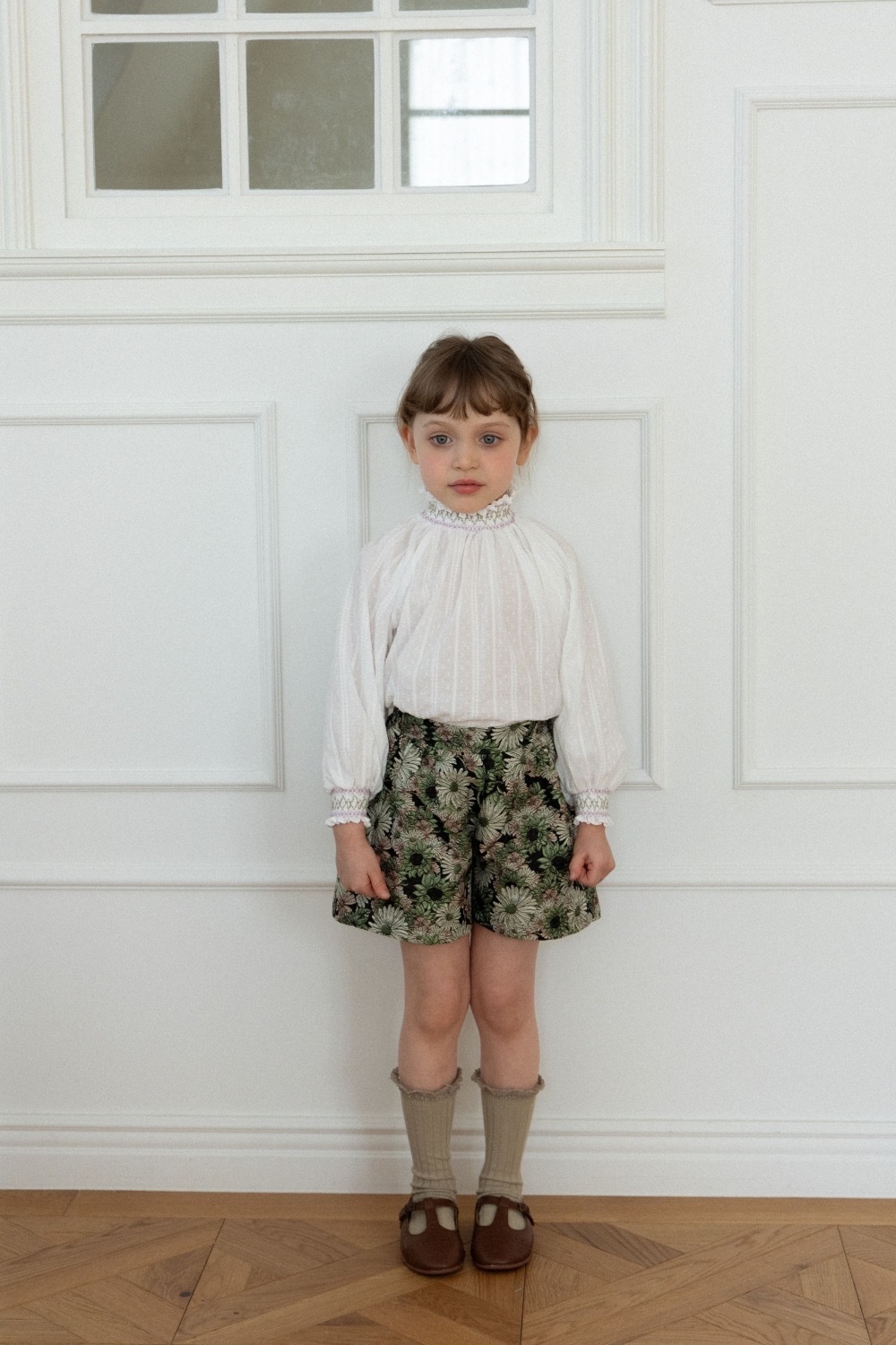 Perrobebe Emma 織紋領襯衫上衣 / 2色