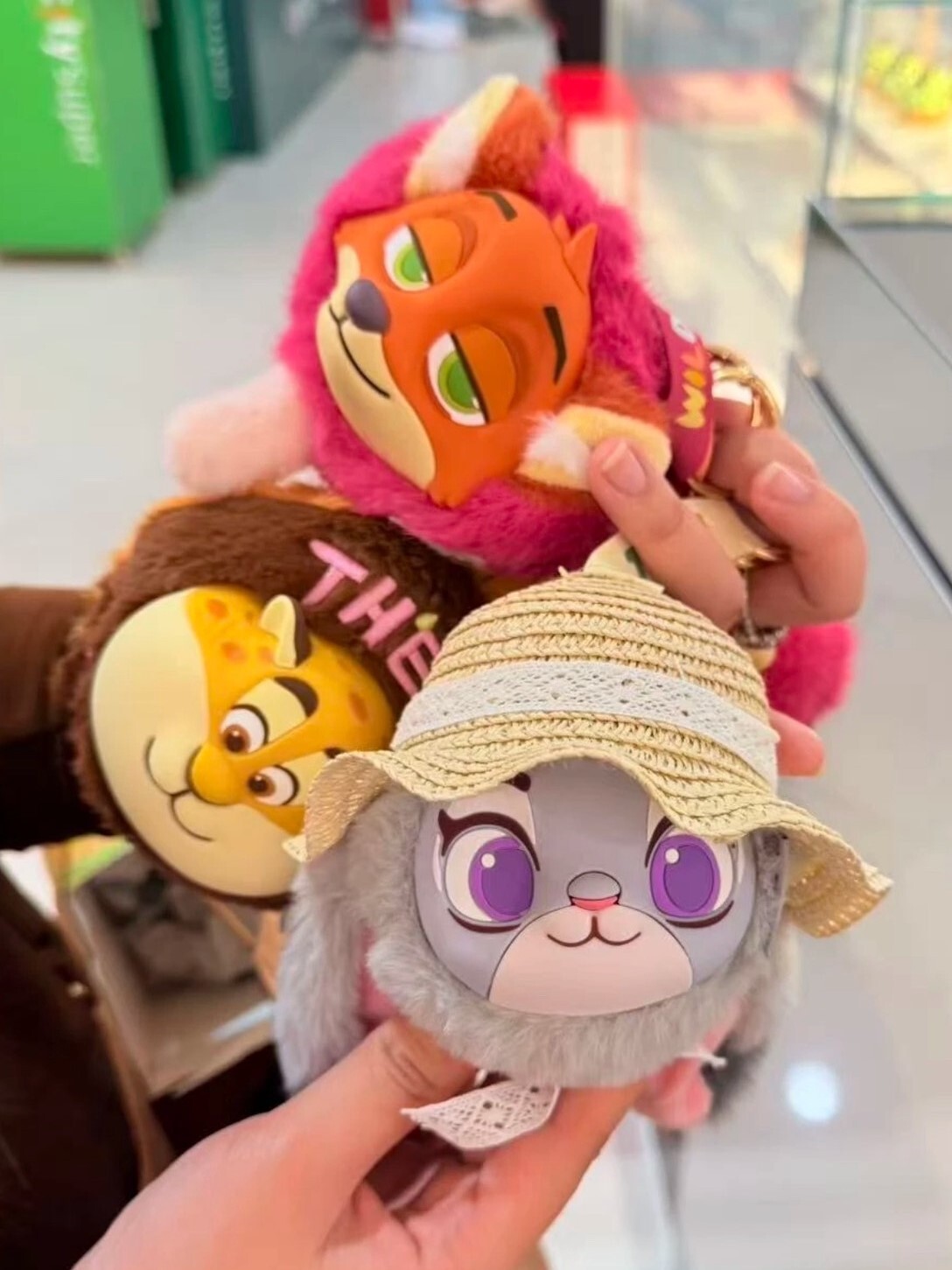 迪士尼 動物方城市 大頭造型毛絨吊飾