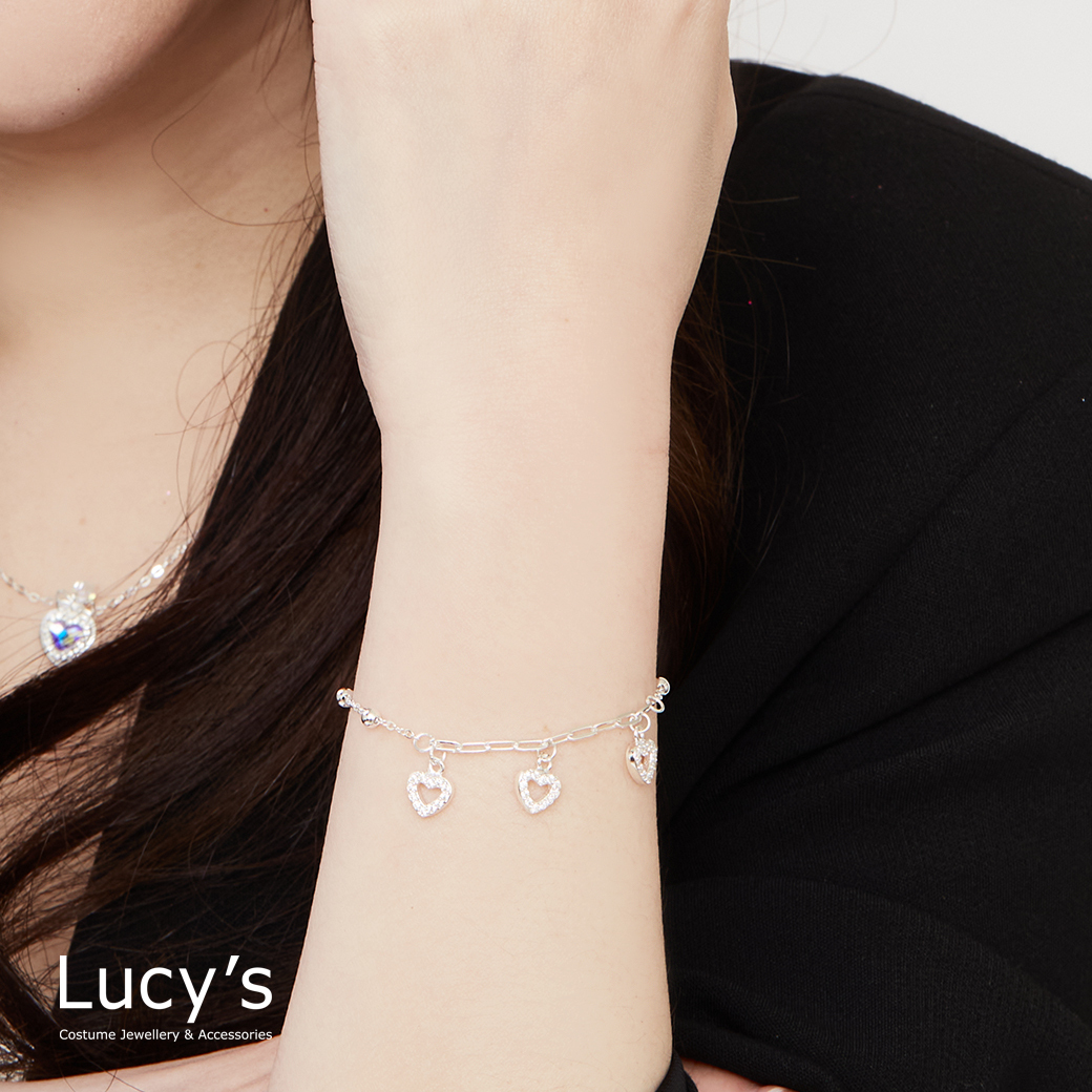 925純銀 心戀波點 手鍊 (128013)