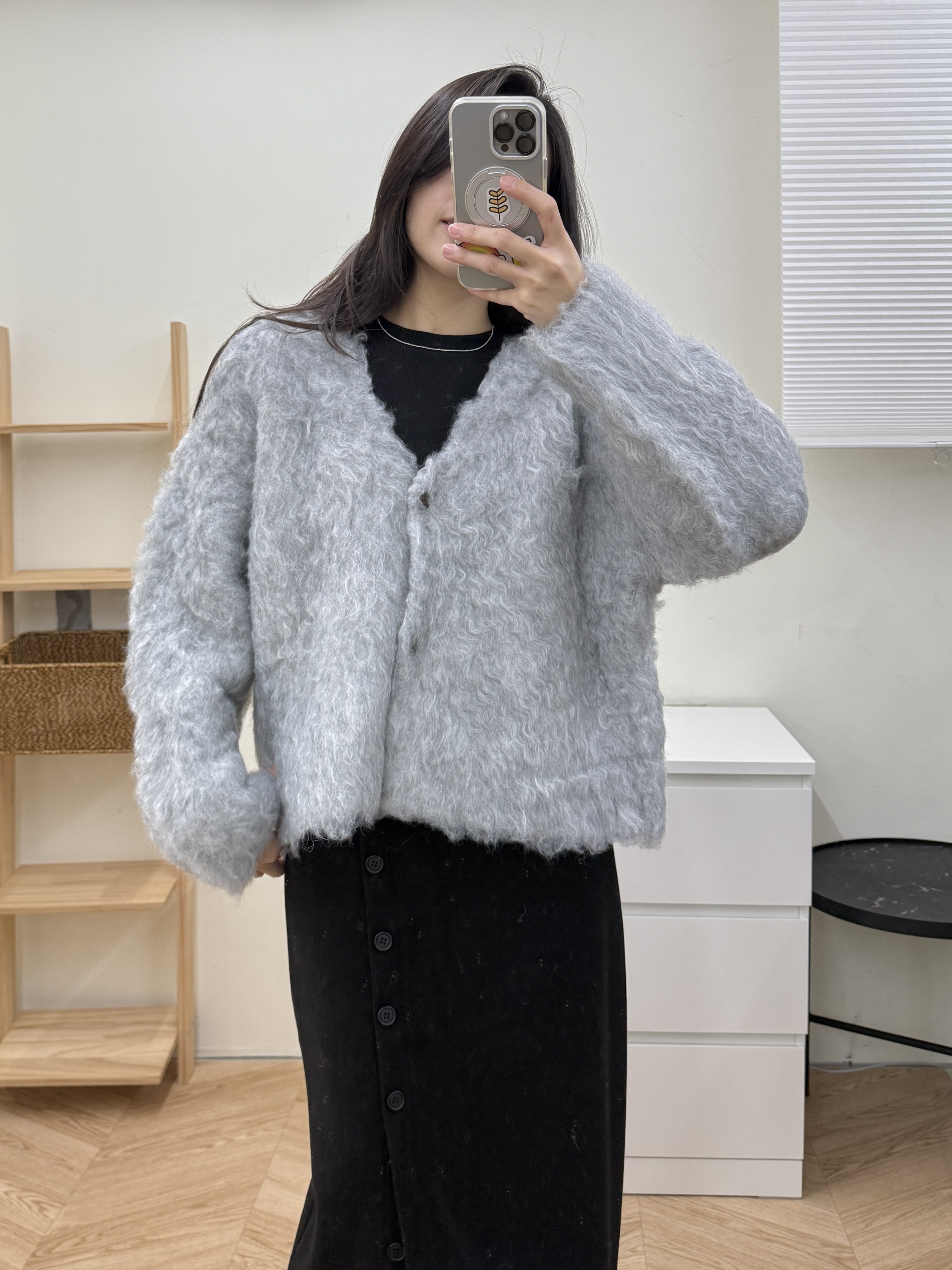 圈圈羊毛開衫外套