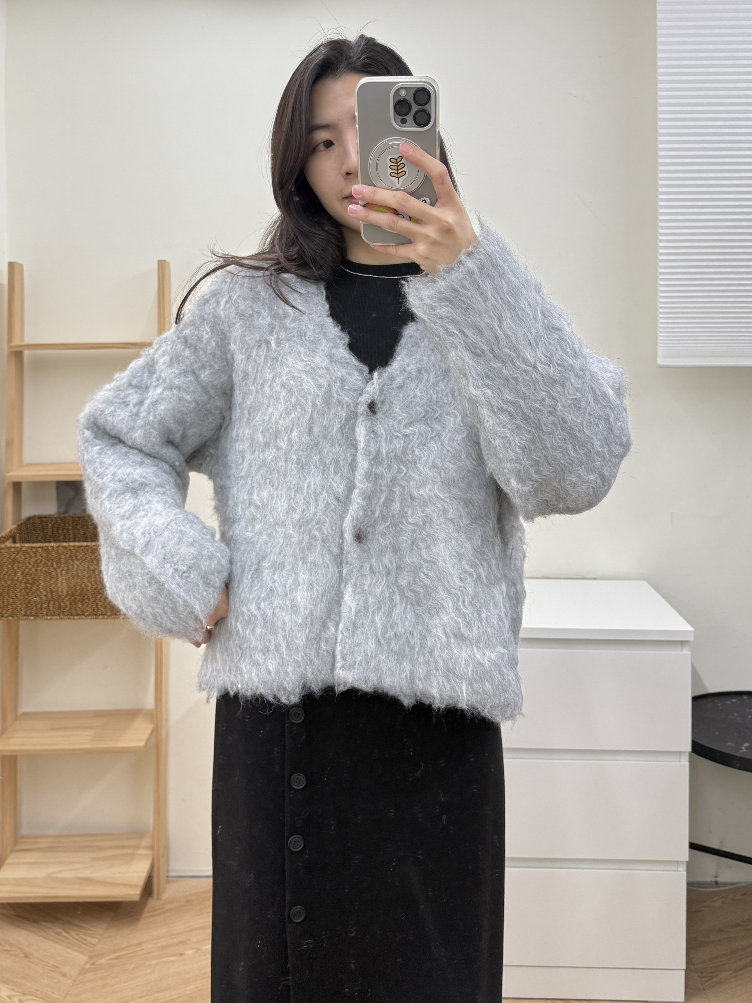 圈圈羊毛開衫外套